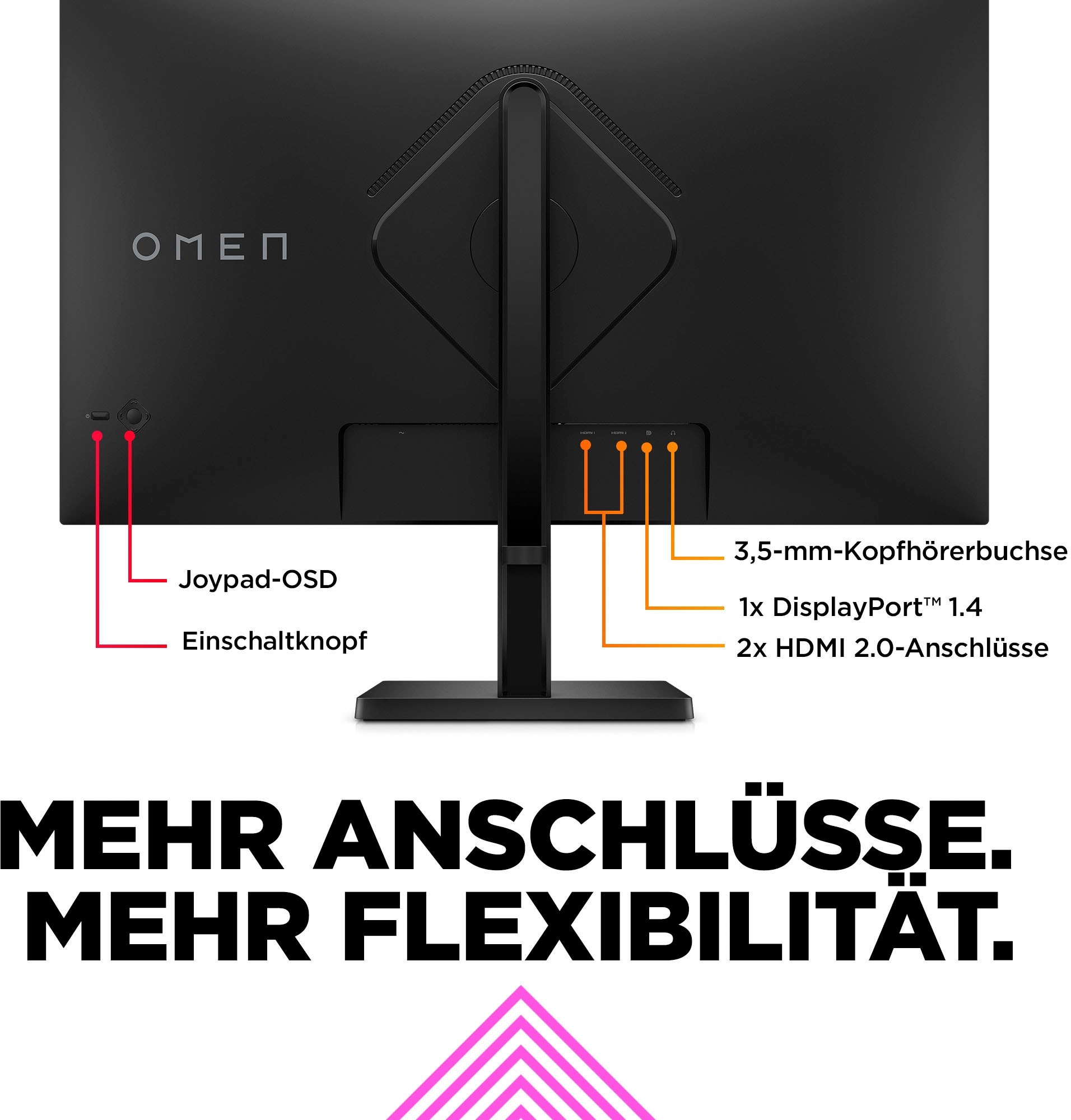 HP Gaming-Monitor »OMEN 32q (HSD-0157-A)«, 80 cm/32 Zoll, 2560 x 1440 px, QHD, 1 ms Reaktionszeit, 165 Hz