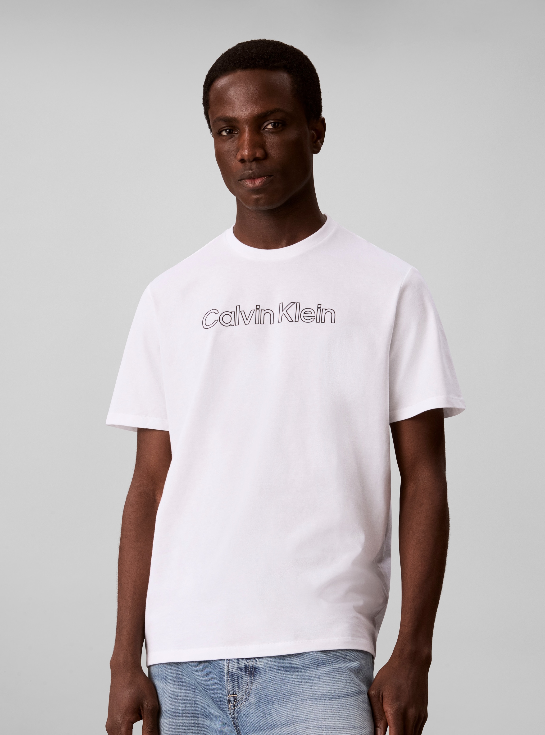 Calvin Klein T-Shirt »LOGO GRAPHIC« Regular fit mit Rundhalsausschnitt