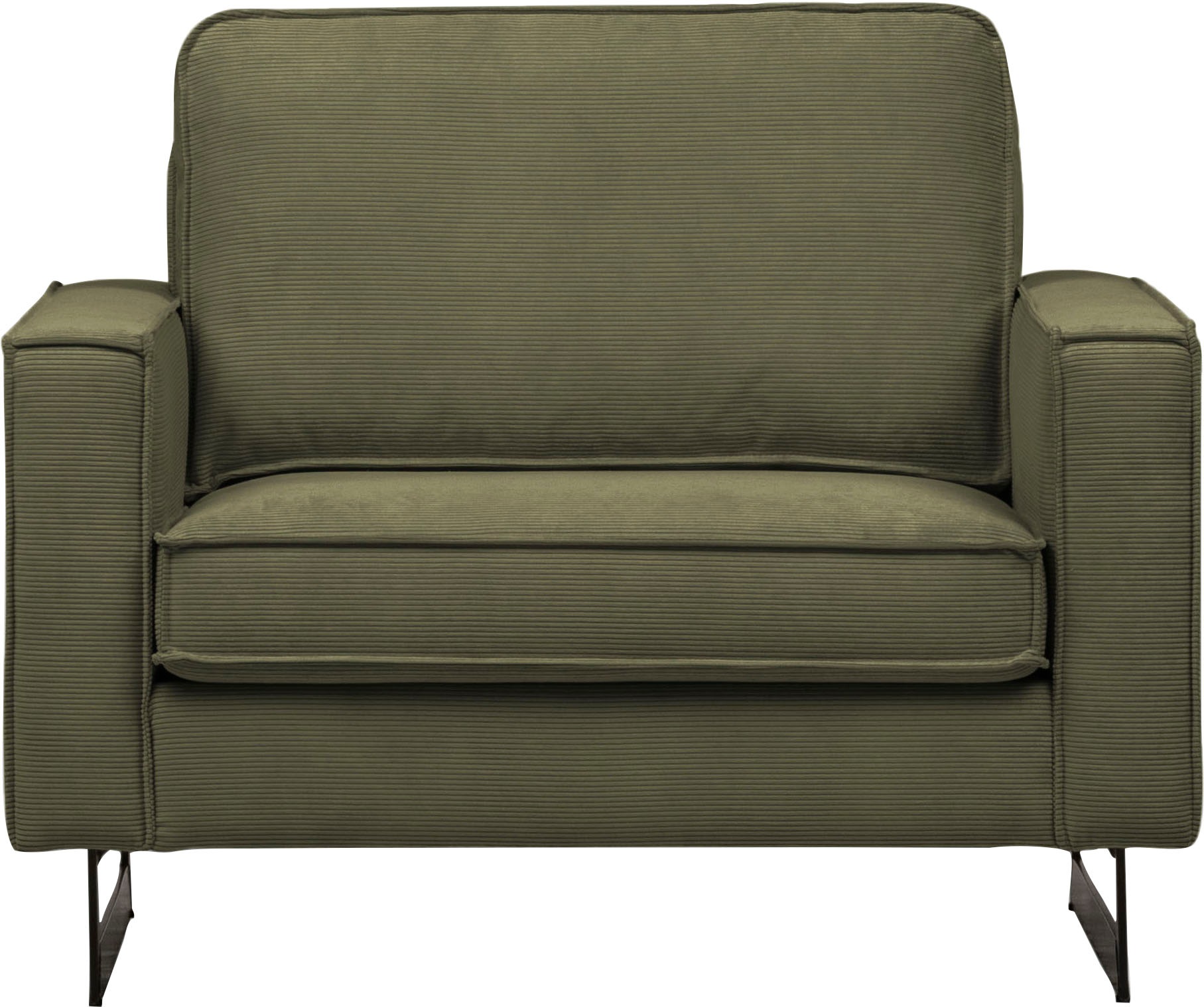 Home affaire Loveseat »Pinto 105 cm, Cord, Chenille, Lederoptik« mit Keder, günstig online kaufen