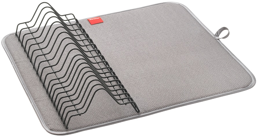 Metaltex Geschirrständer »Dry-Tex Lava«, (Packung, 1 tlg.), mit Microfaser Abtropfmatte, Vintage Optik