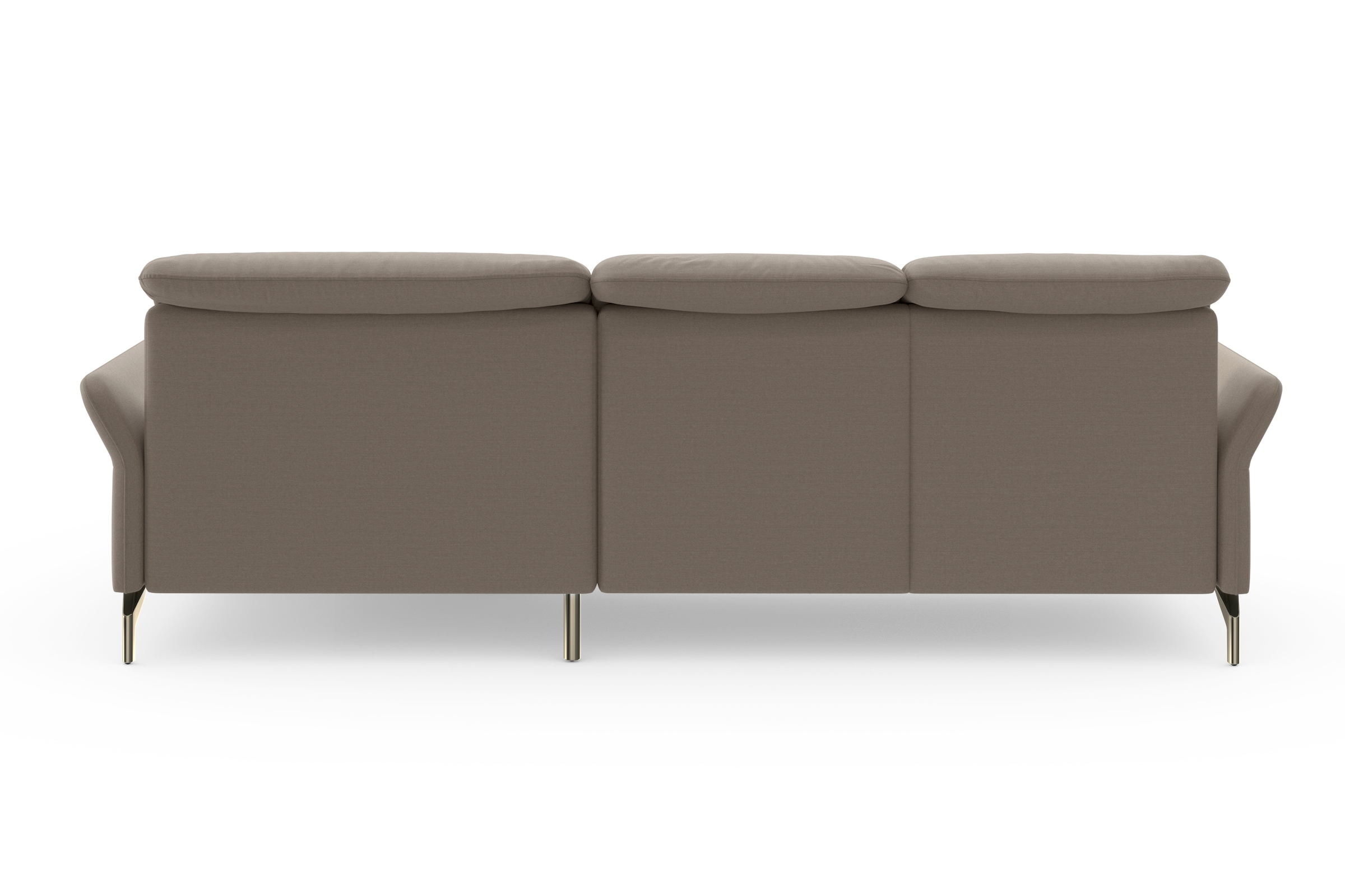 sit&more Ecksofa »Fashion L-Form«, wahlweise mit Kopfteilverstellung, Vorziehsitz, motorisch, Nickelfüße
