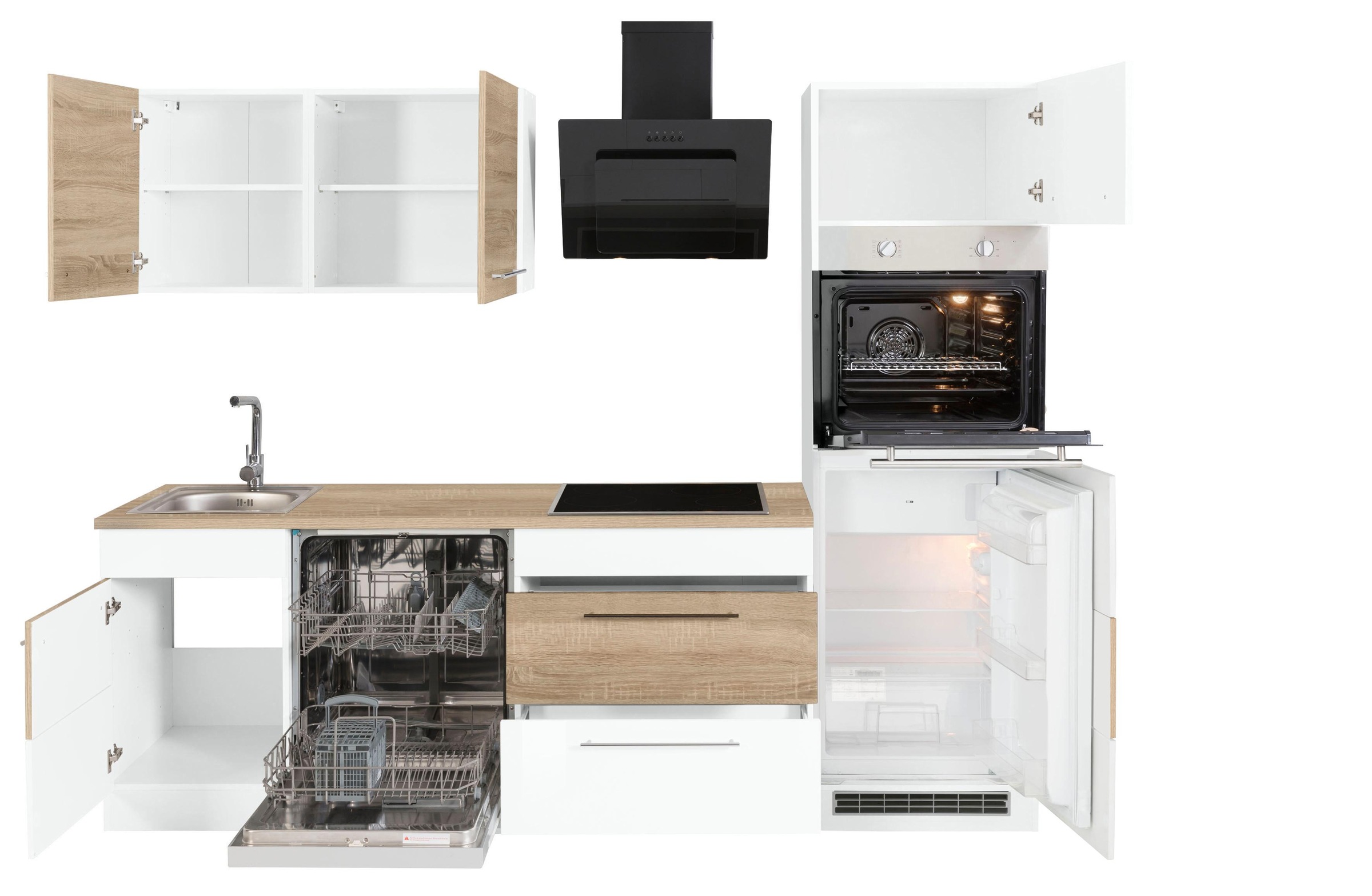 HELD MÖBEL Küchenzeile »Trient«, mit E-Geräten, Breite 250 cm auf Rechnung  kaufen | Umbauschränke