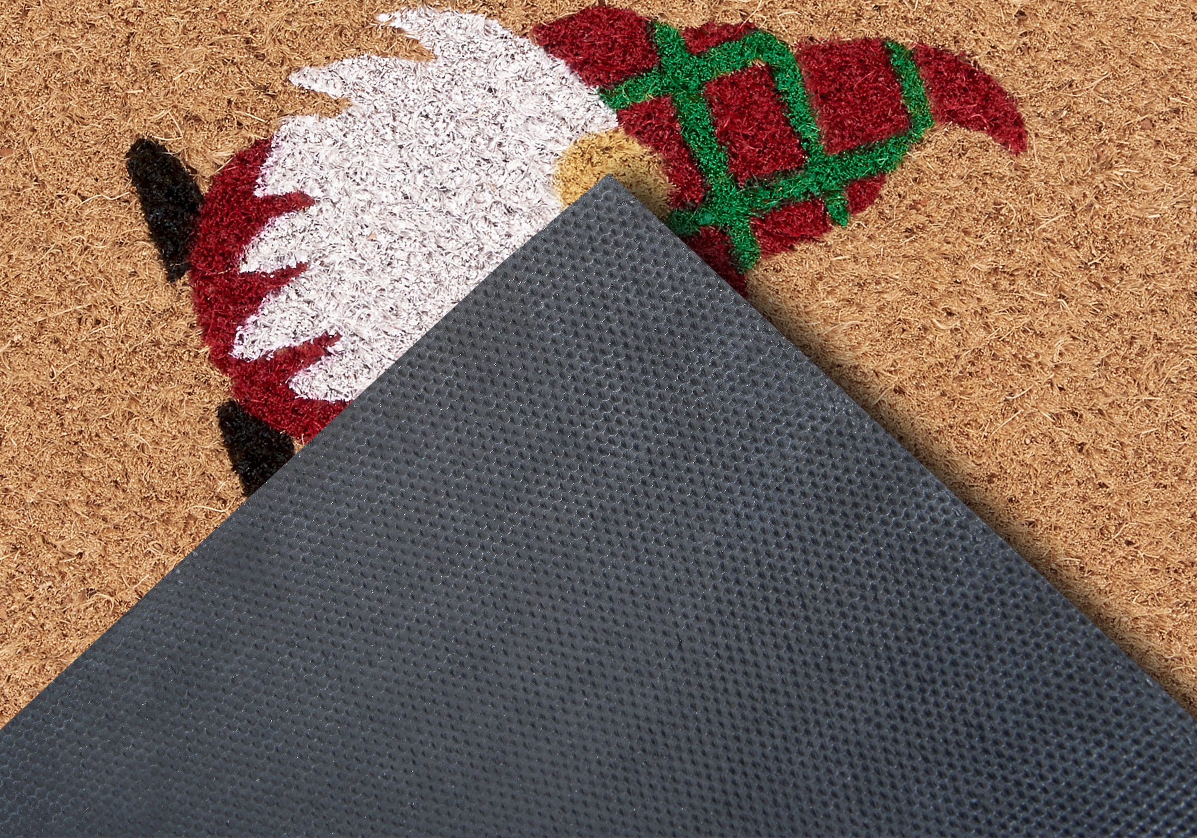 HANSE Home Fußmatte »Kokos Welcome Gnome, Türmatte«, rechteckig, 15 mm Höhe, Weihnachten, Schmutzfangmatte, Outdoor, Rutschfest, Innen, Kokosmatte