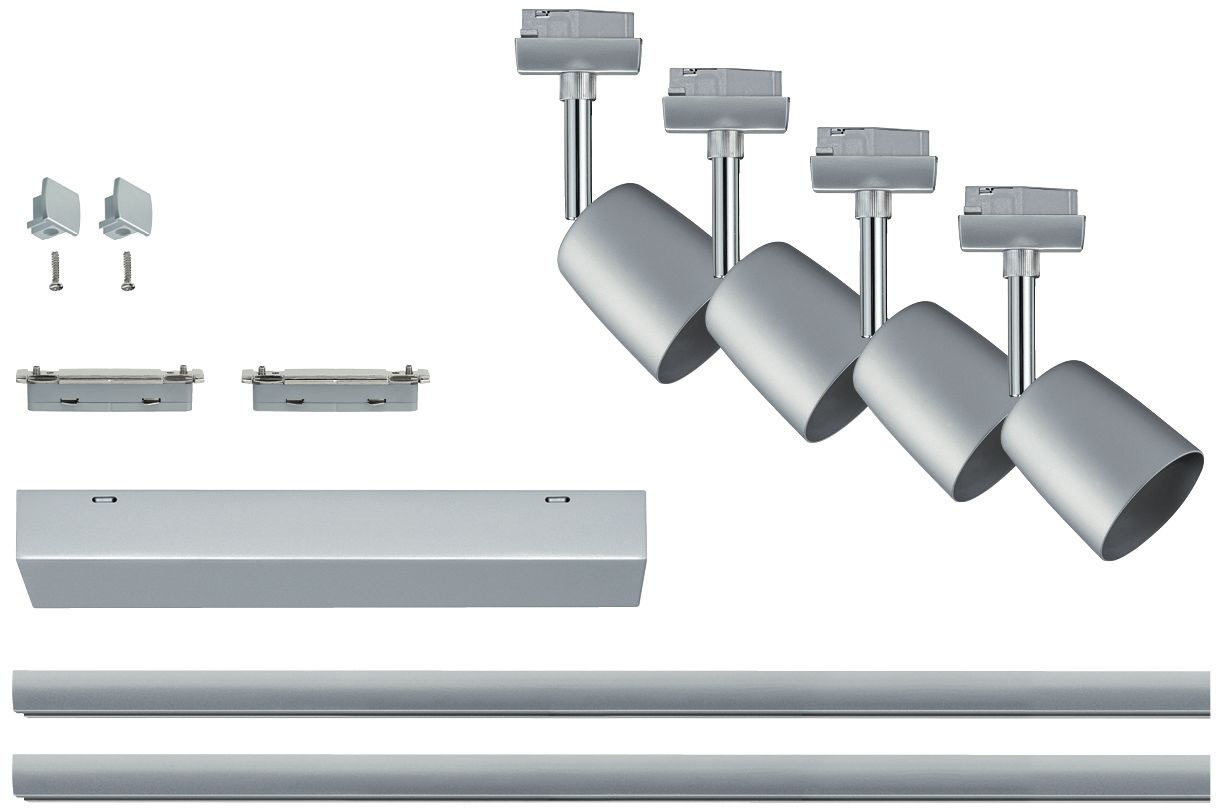 Paulmann Schienensystem-Leuchten »URail Set Cover Chrom matt GU11 max. 4x10W«, GU10