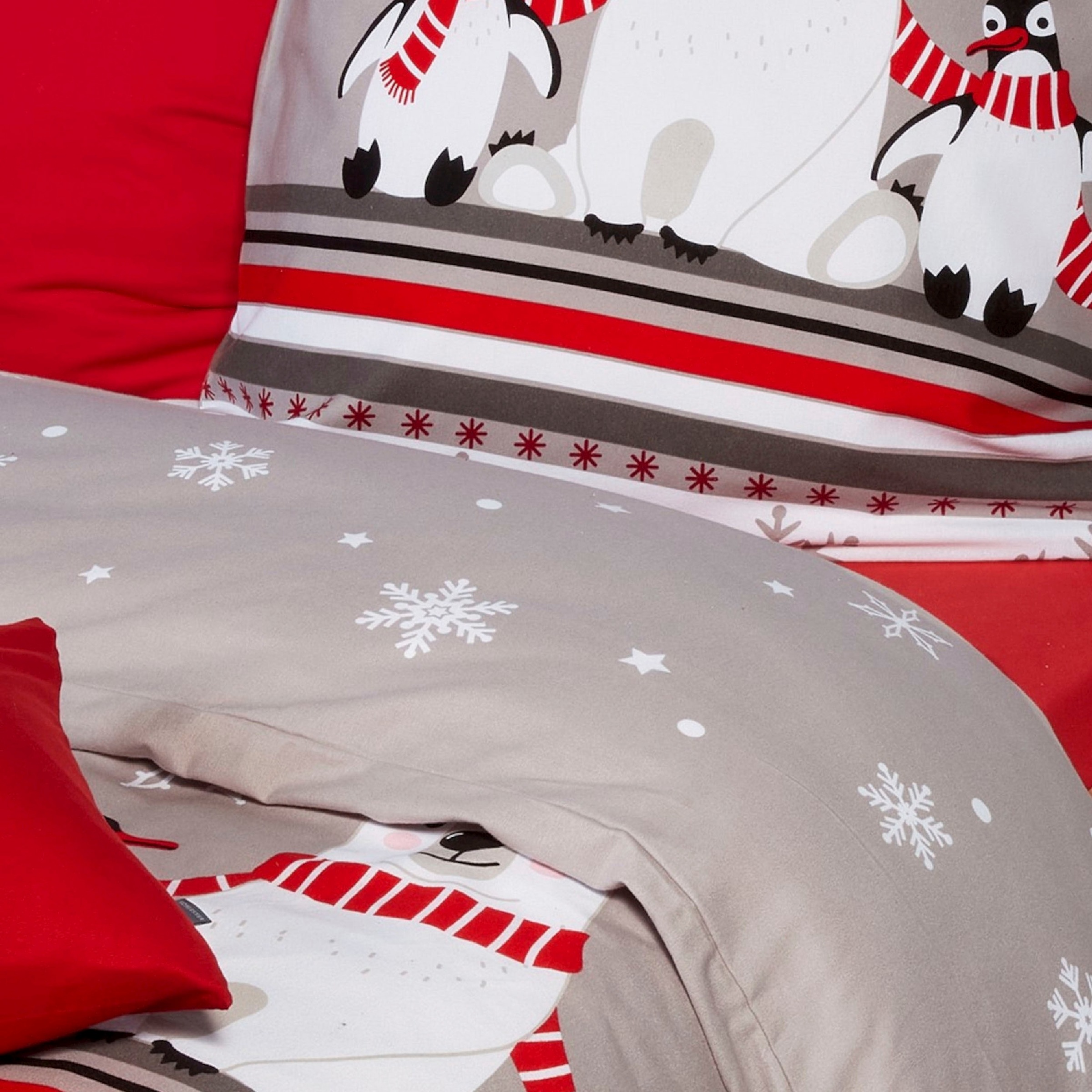 Schiesser Bettwäsche »Dida aus weicher Baumwolle mit coolem Winterprint«, MADE IN GREEN by OEKO-TEX®-zertifiziert