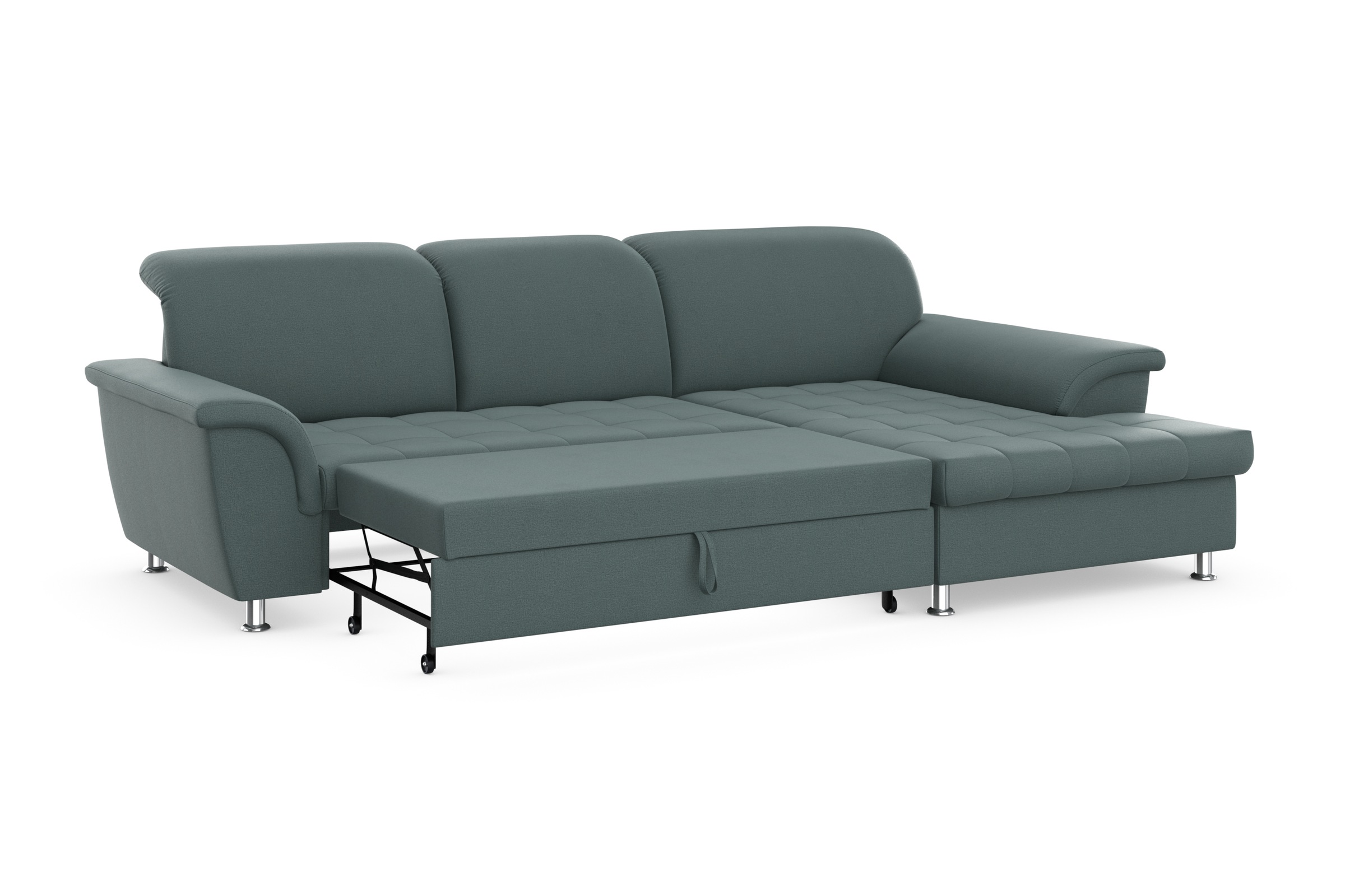 DOMO collection Ecksofa Franzi, wahlweise mit Bettfunktion, Bettkasten und Kopfteilverstellung