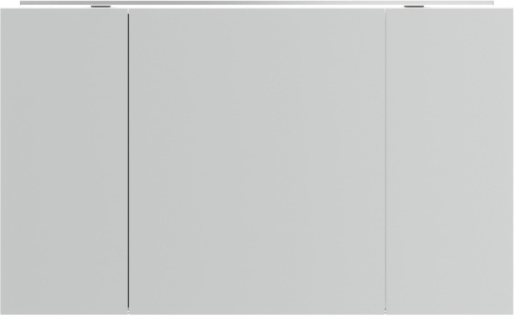 nobilia® Badmöbel-Set »Alvene«, (2 St., vormontiert, mit Soft-Close), inkl. Spiegelschrank mit Beleuchtung und Dimmerfunktion, in 4 Breiten