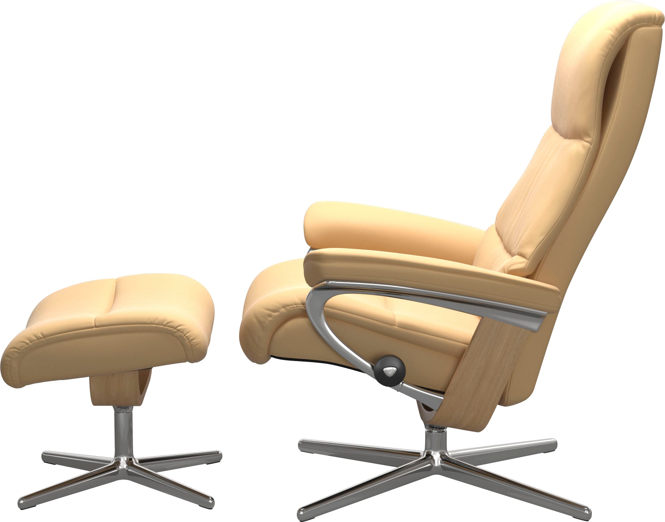 Stressless® Fußhocker »View«, mit Cross Base, Größe S, M & L, Holzakzent Eiche