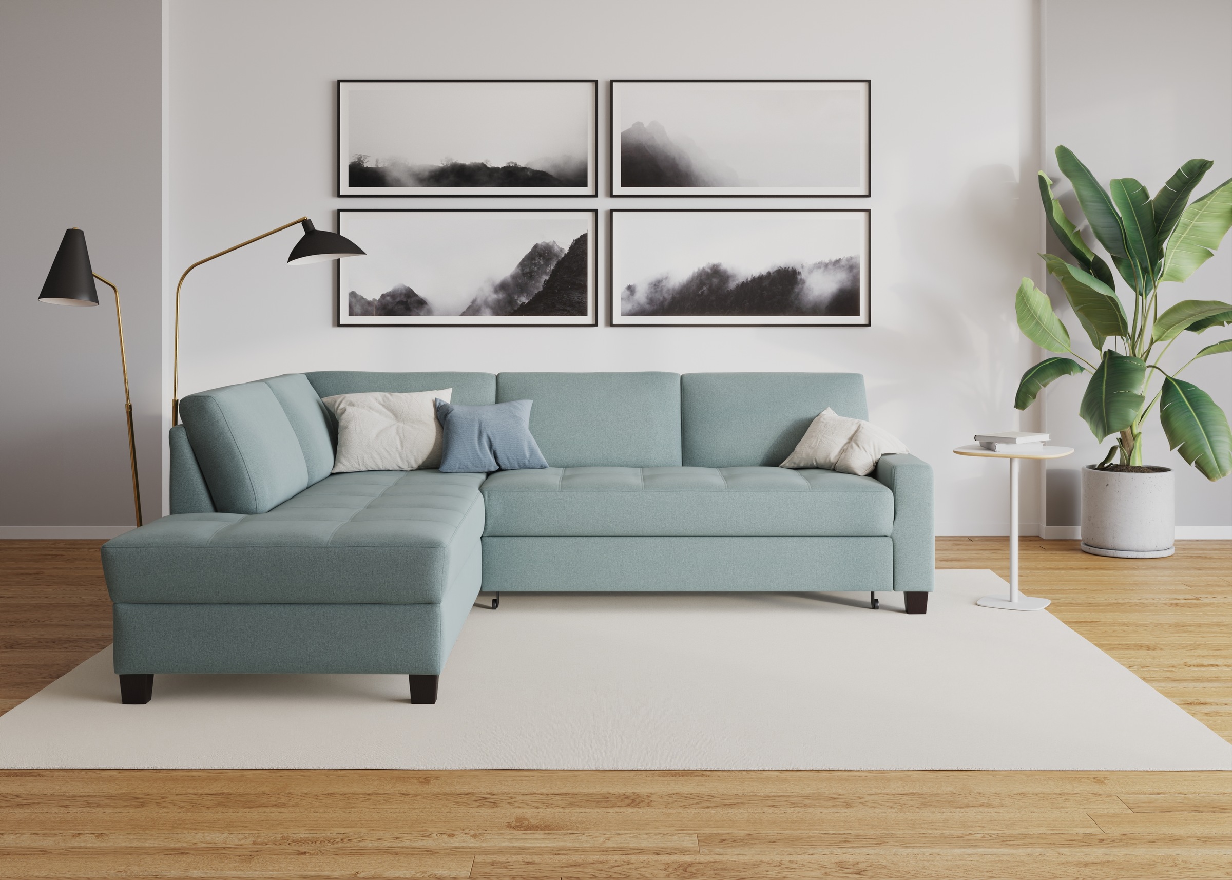 DOMO collection Ecksofa »Florentina zeitlos und elegant, Sitznähte als Desi günstig online kaufen