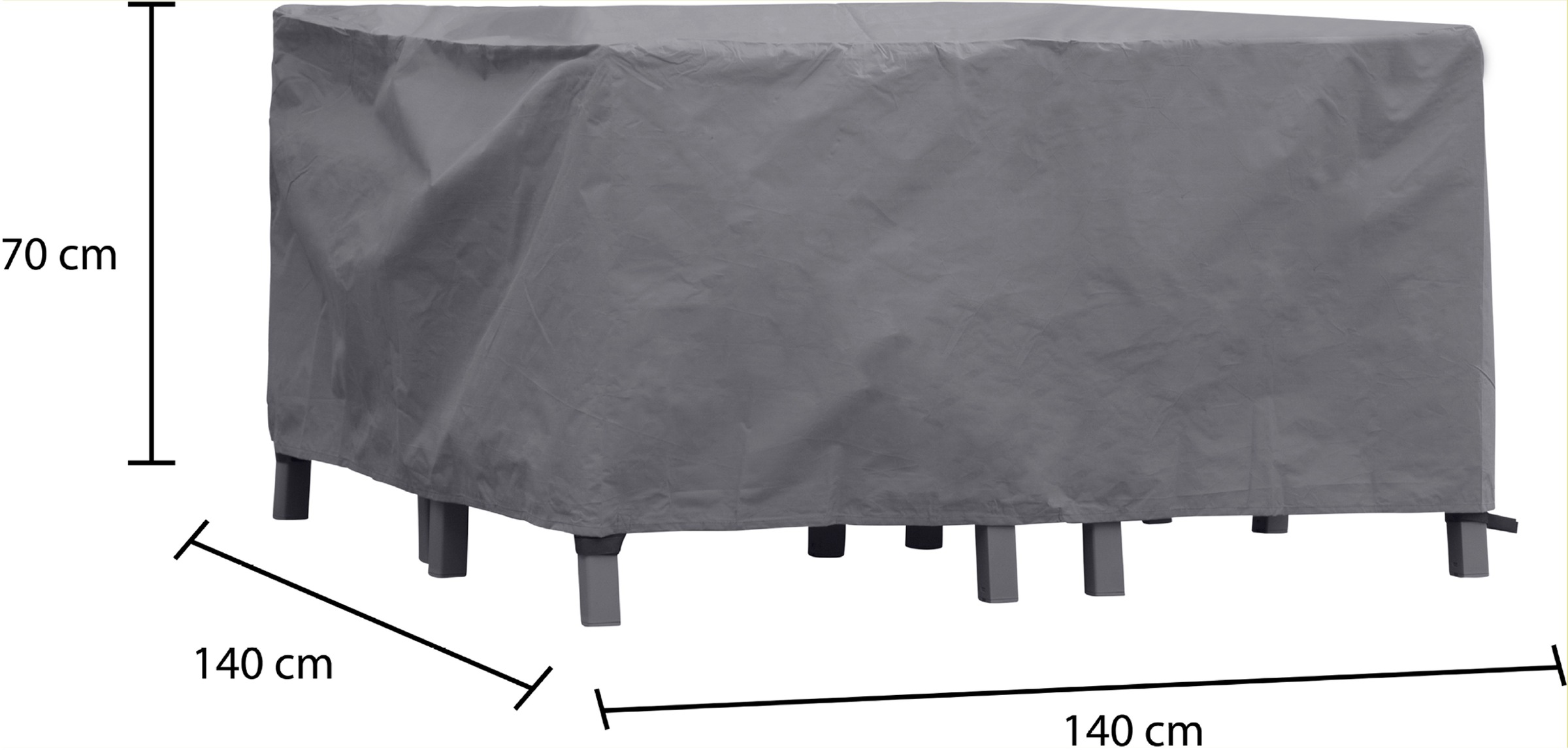 winza outdoor covers Gartenmöbel-Schutzhülle, geeignet für ein kleines Loungeset, Maße 140x140x70 cm