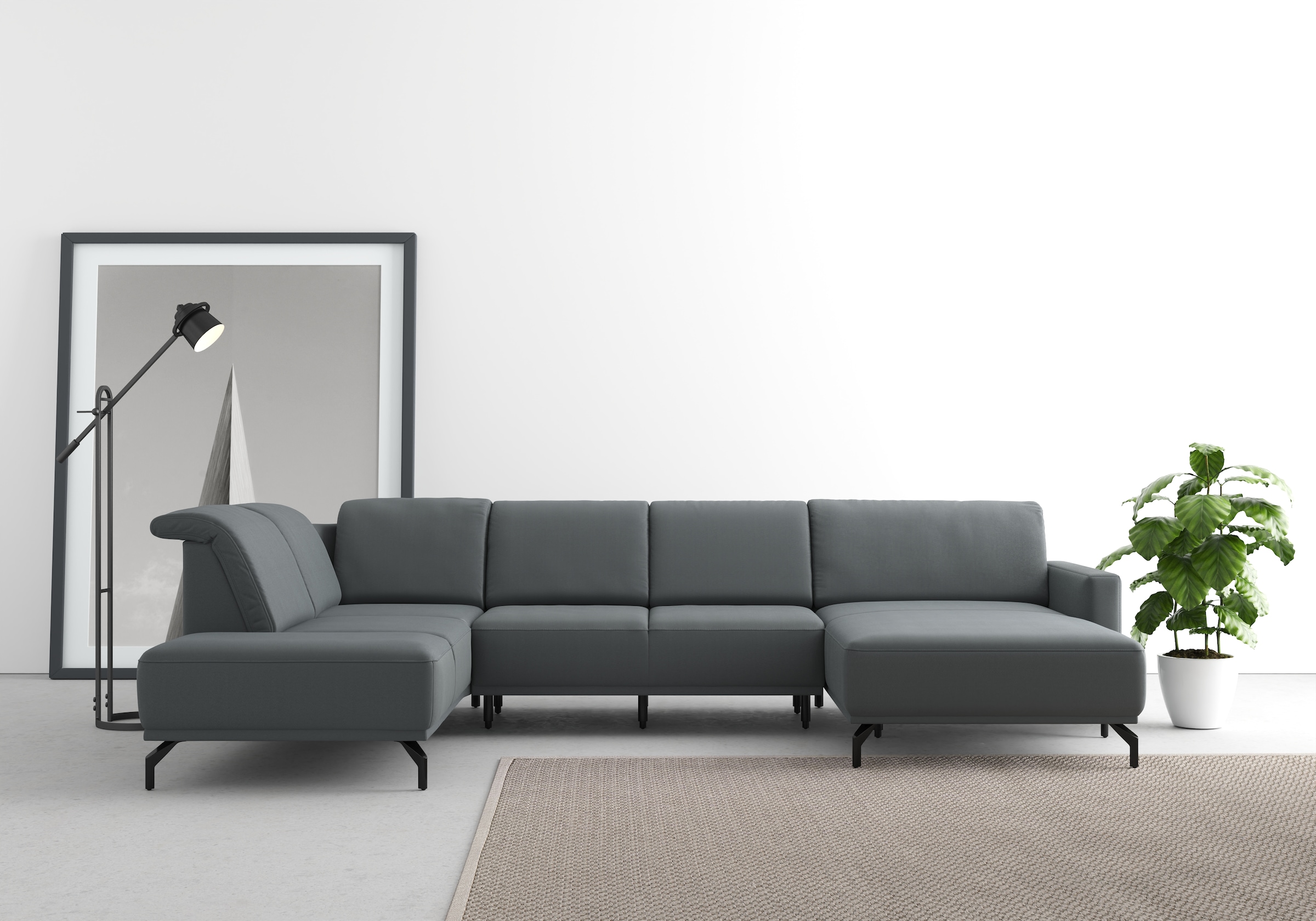 sit&more Wohnlandschaft »Bailando U-Form« wahlweise mit Kopfteilverstellung günstig online kaufen