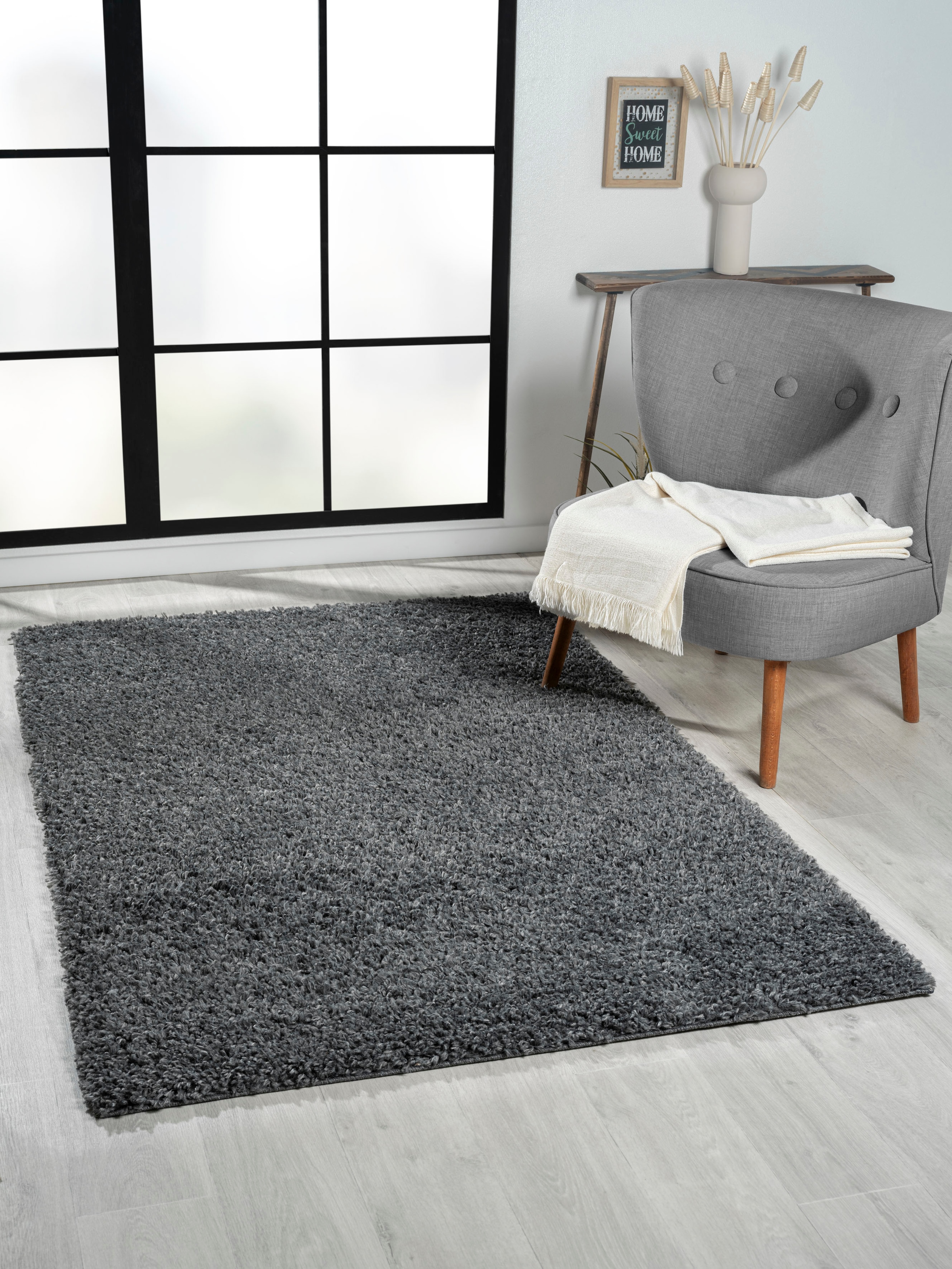 Myflair Möbel & Accessoires Hochflor-Teppich »My Shaggy«, rechteckig, 37 mm günstig online kaufen