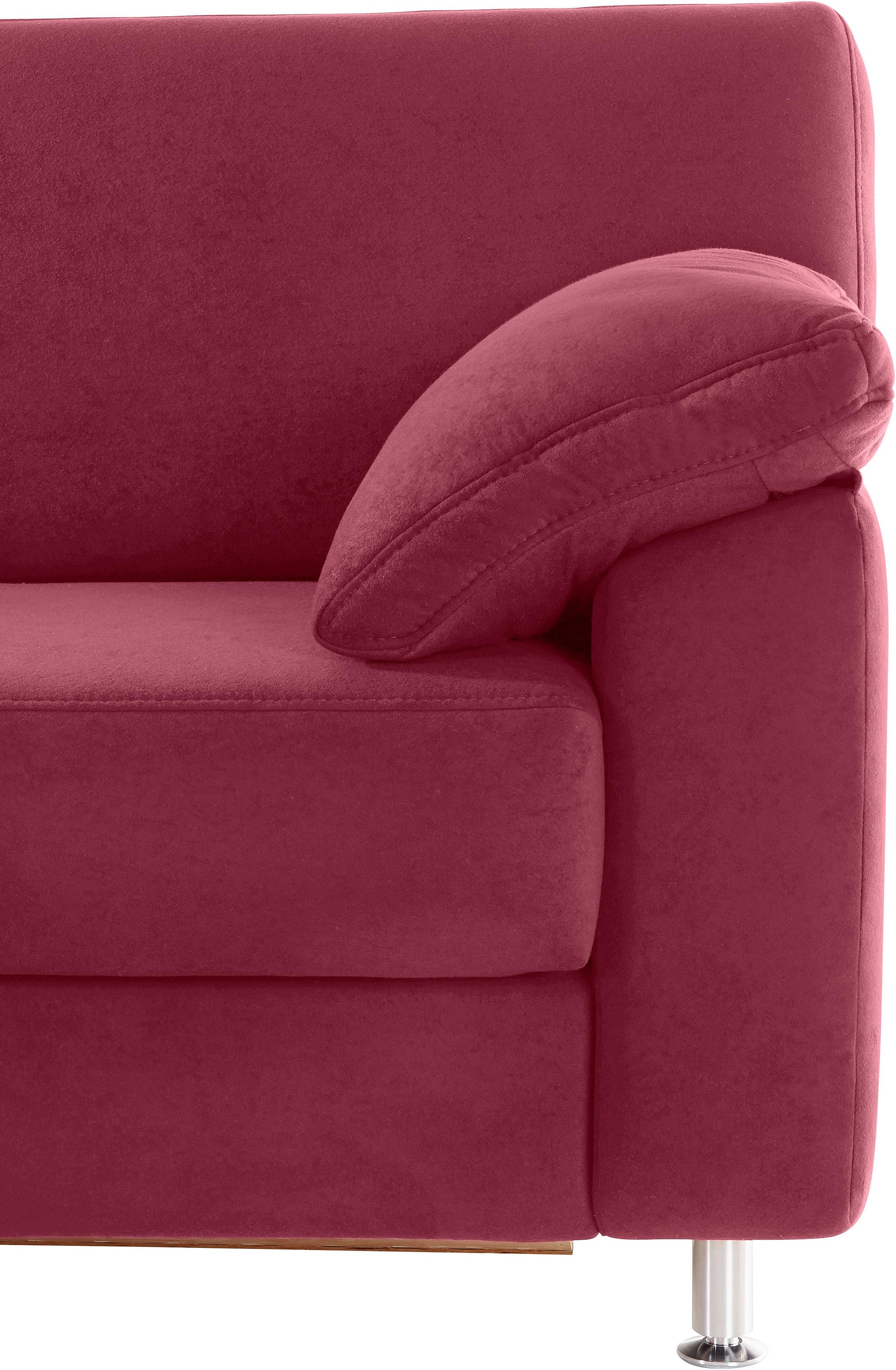 sit&more Ecksofa »Belfort L-Form«, wahlweise mit Vorziehsitz und Bettkasten