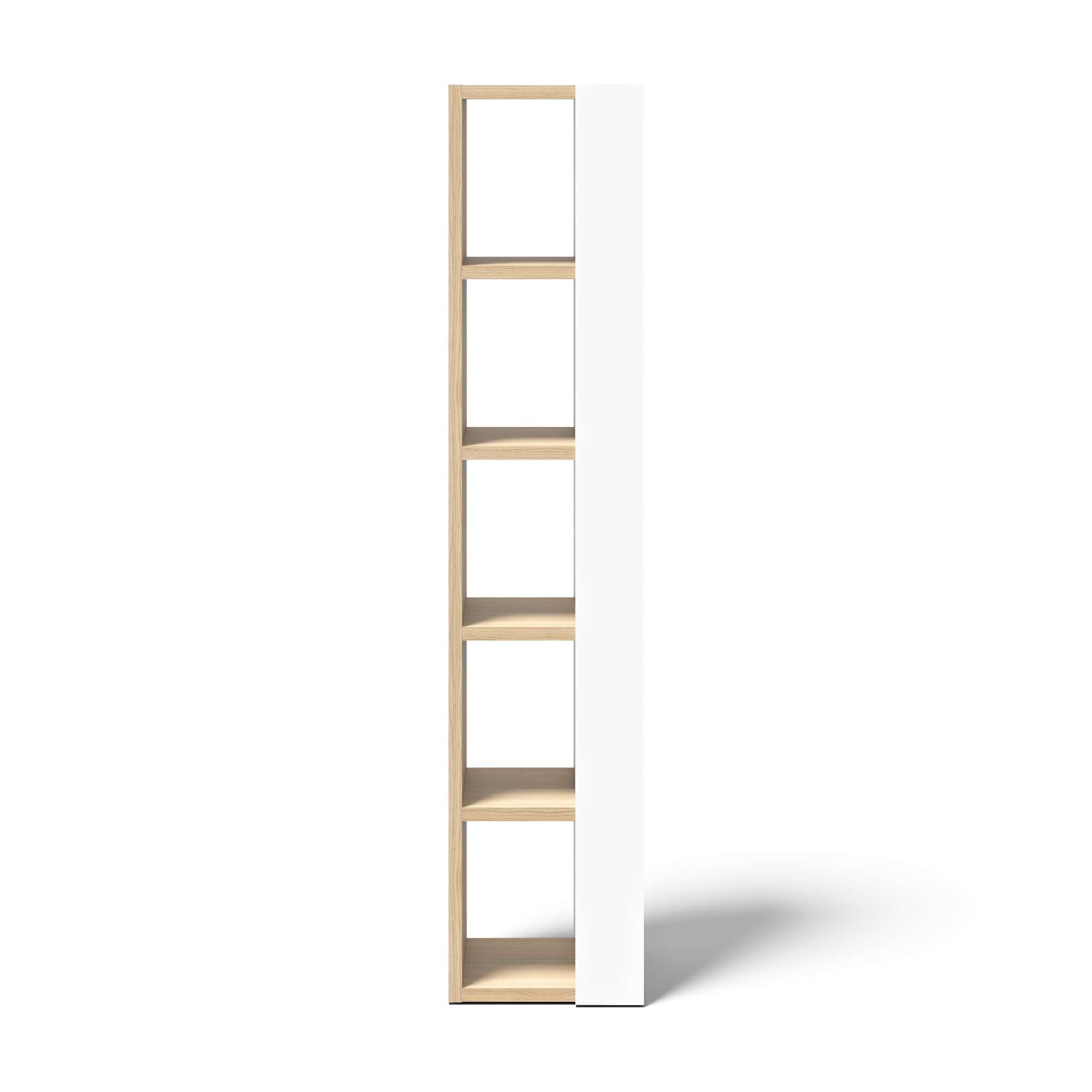 TemaHome Bücherregal »Ella vielseitiges Regal, Eiche Furnier, Aufbewahrung,«, Seitliche Fächer, offene Front, moderner Farbmix, Höhe 114 oder 188 cm