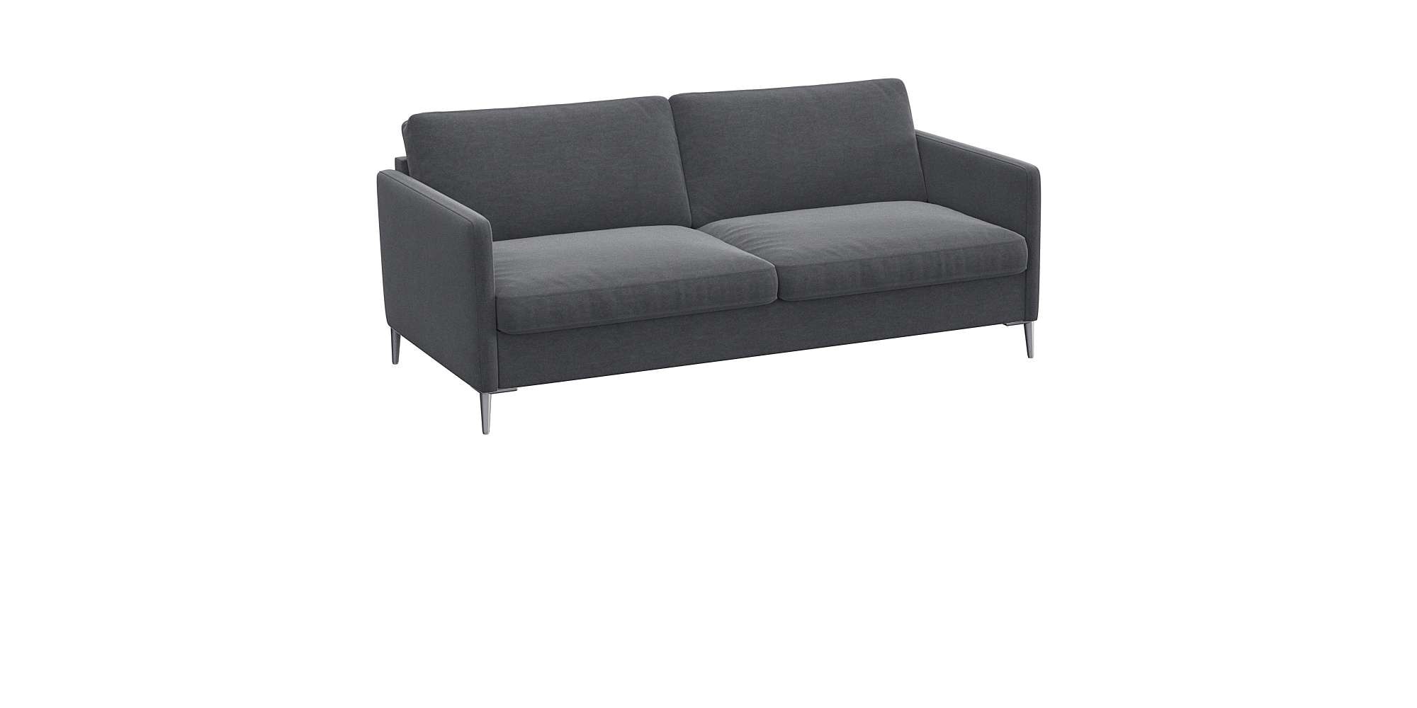 FLEXLUX 2,5-Sitzer »Fiore, super Sitzkomfort durch Kaltschaum im Sitz« schmale Armlehnen, Füße Alu