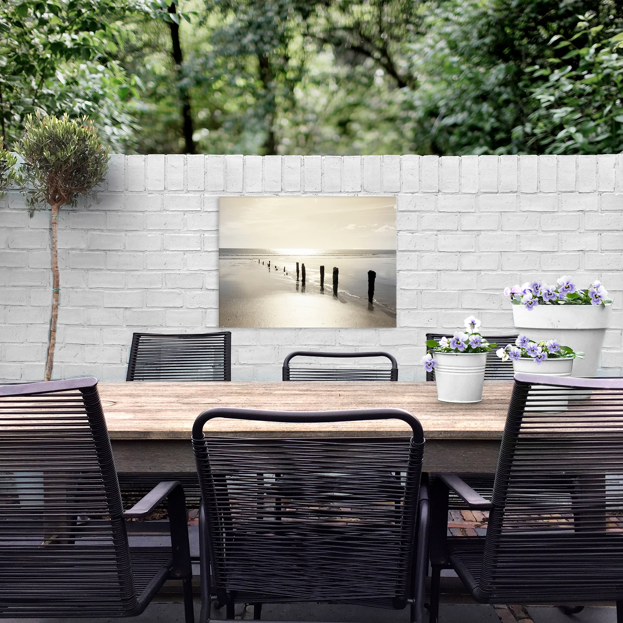 Art for the home Leinwandbild »Outdoor Sonne Meer 50x70cm«, (1 St.)
