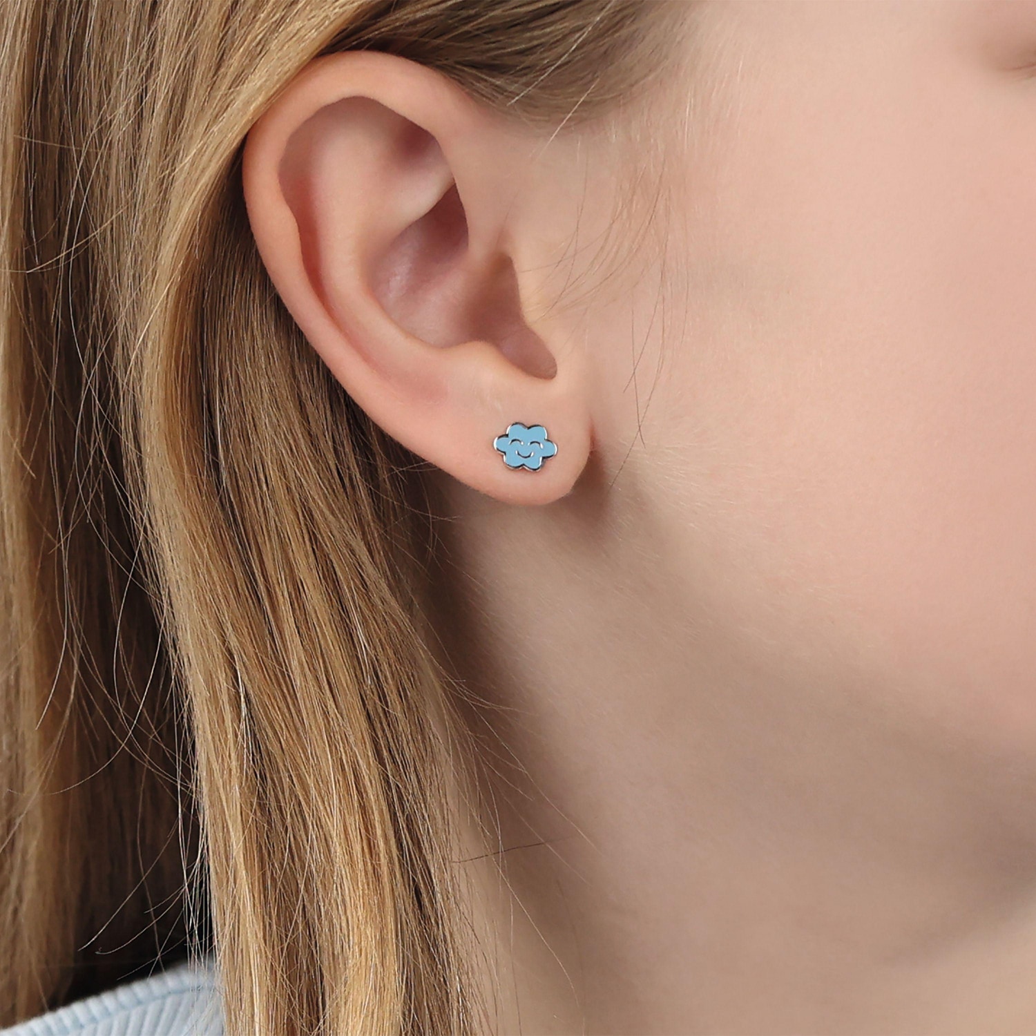 Prinzessin Lillifee Paar Ohrstecker »Wolke-Motiv« Emaille