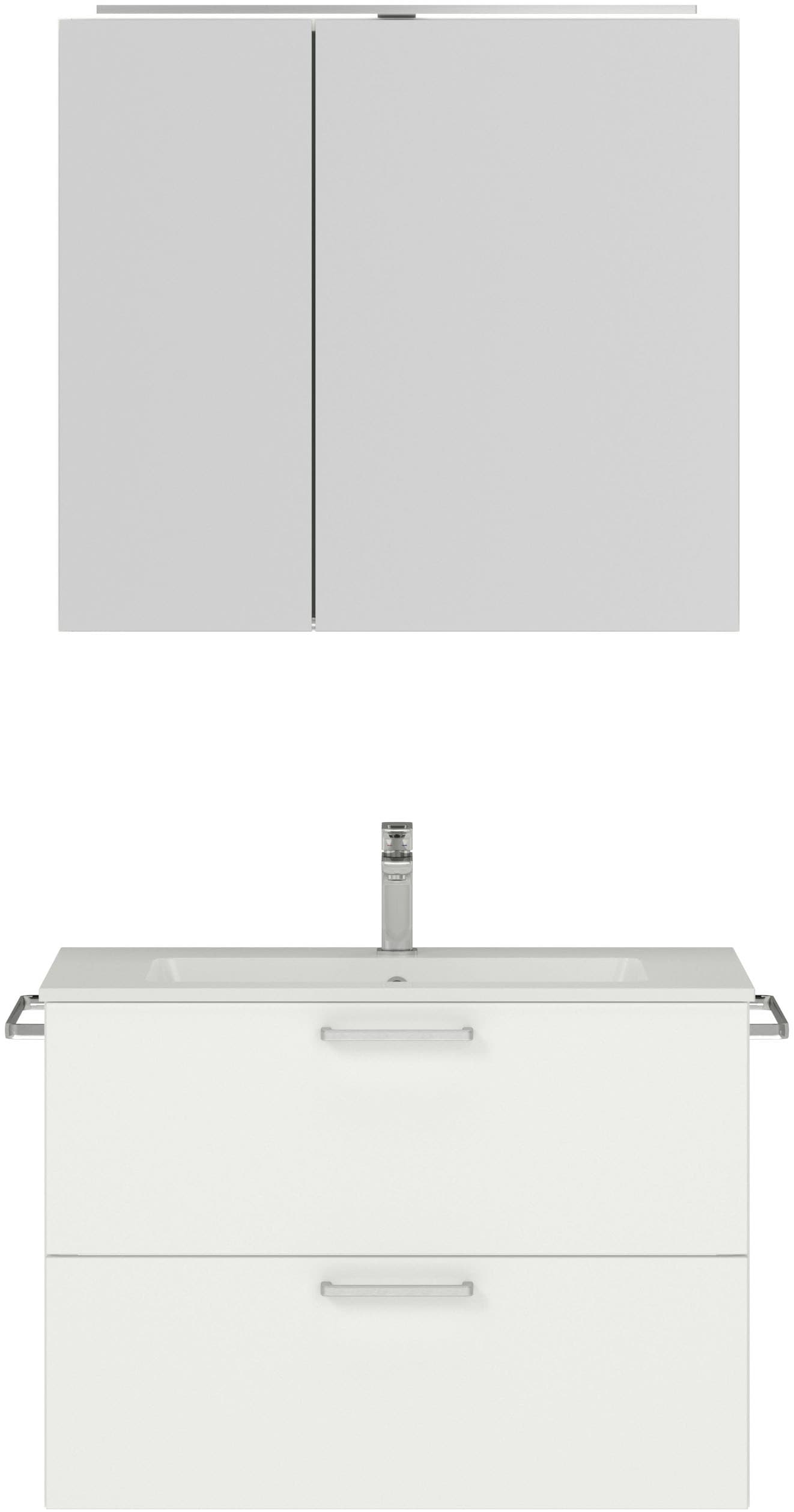 nobilia® Badmöbel-Set »Tolvina« vormontiert, mit Soft-Close, 2 Stk. tlg. in günstig online kaufen