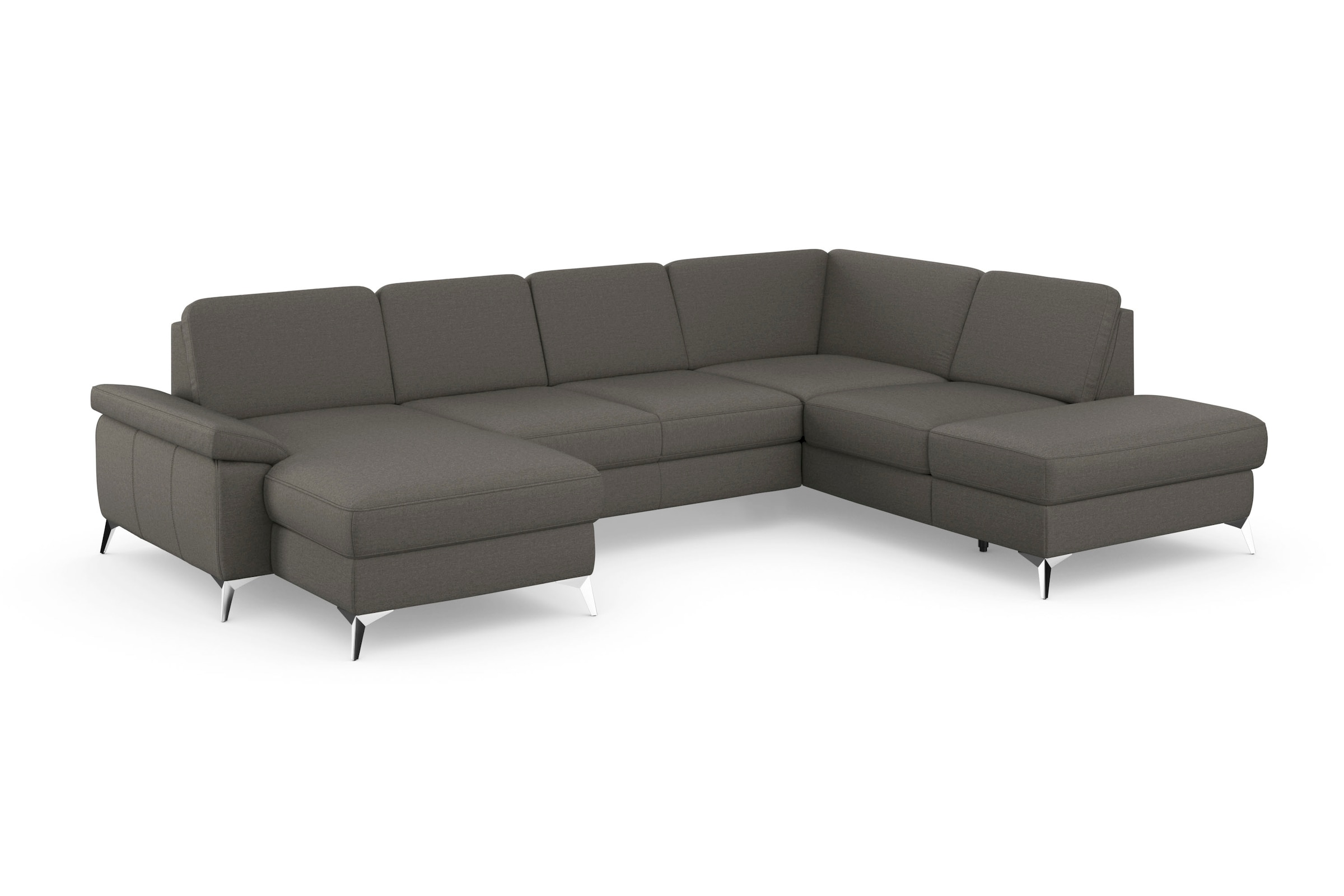 sit&more Wohnlandschaft »Padua U-Form« inklusive Sitztiefenverstellung, Armteilfunktion und Federkern