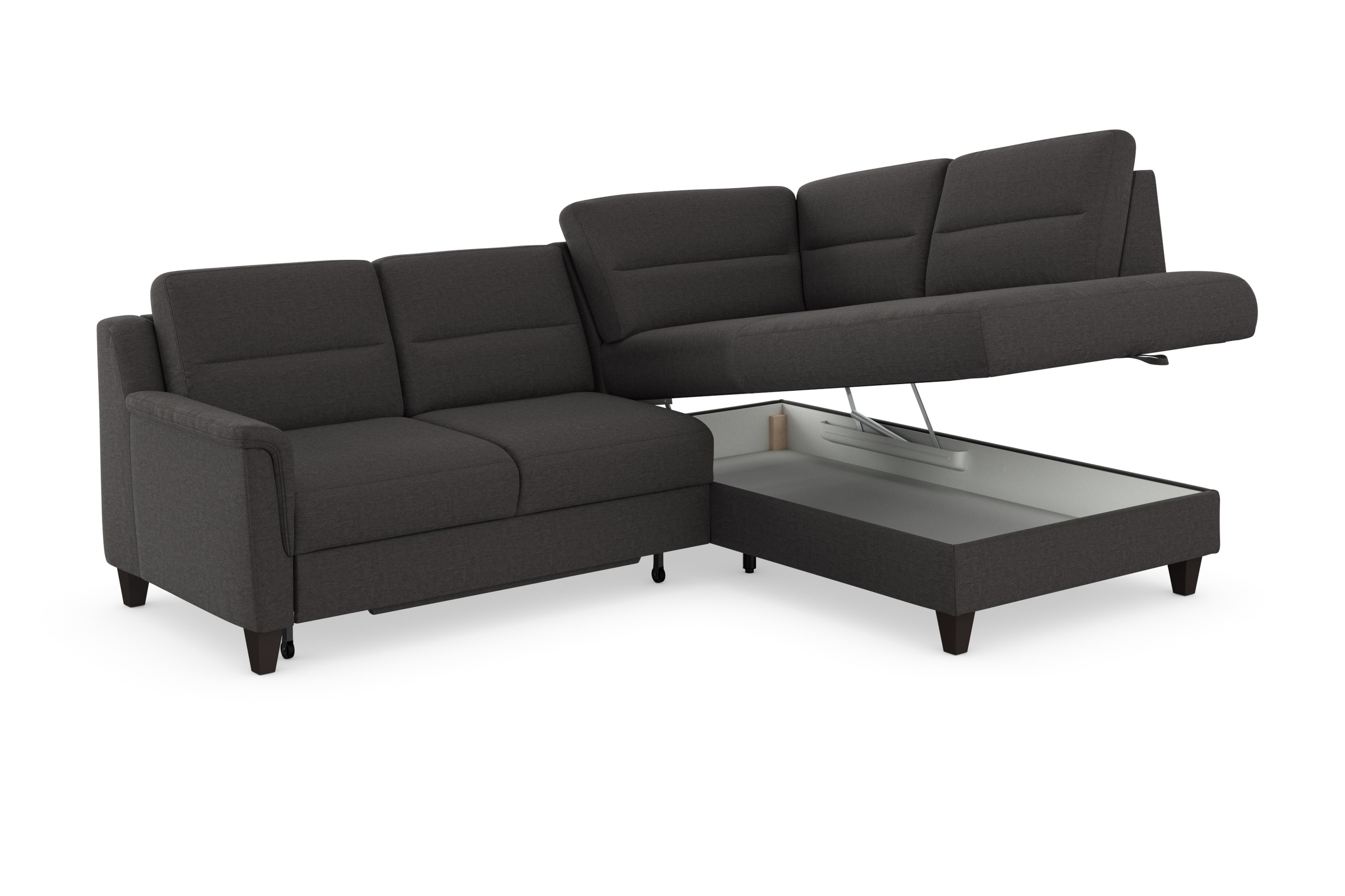 sit&more Ecksofa »Farö L-Form«, inklusive Federkern, wahlweise mit Bettfunktion und Bettkasten
