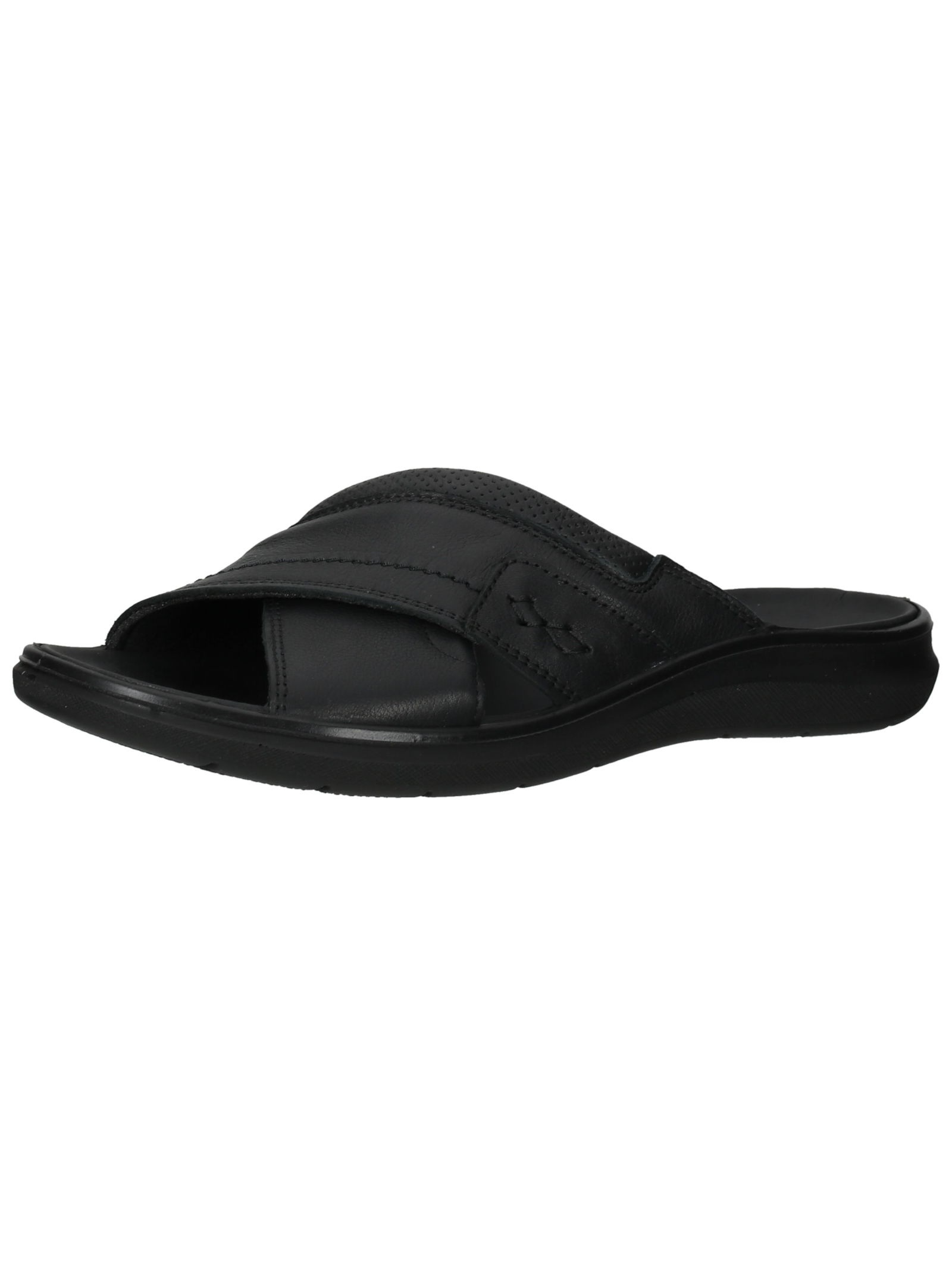 IMAC Pantolette »Pantoletten Leder« Schwarz 46 46 Verschluss: Schlupfschuh