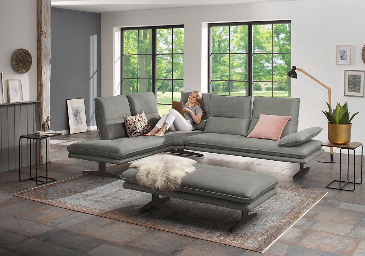W.SCHILLIG Ecksofa »broadway, Designsofa, mit tollem Sitzkomfort, L-Form«, günstig online kaufen