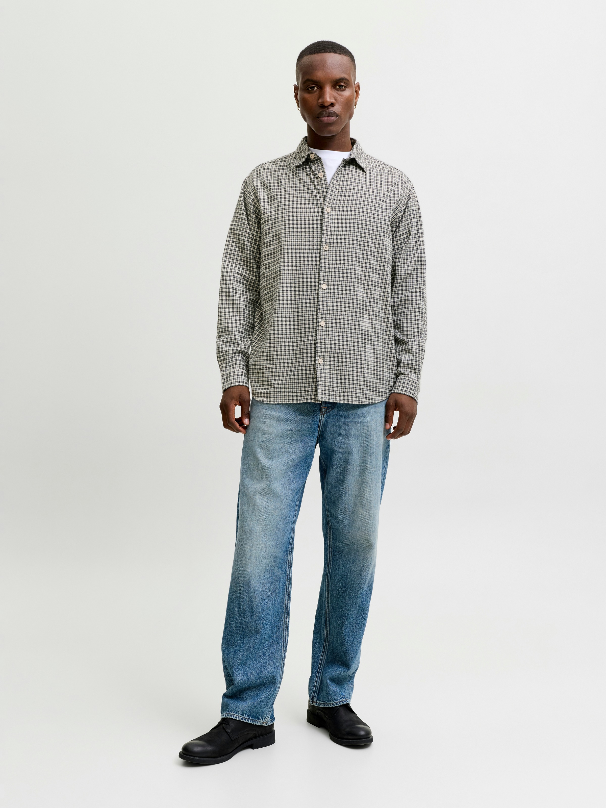 Jack & Jones Langarmhemd »JJCARTER CHECK SHIRT LS SN« Baumwolle, relaxed fit