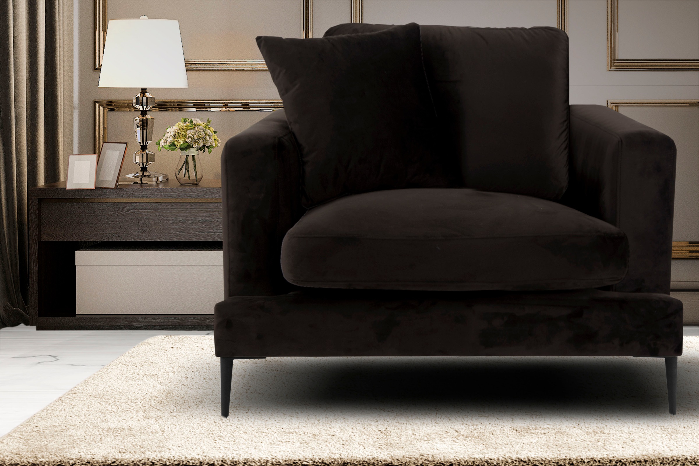Home affaire Sessel »Cozy Loungesessel, Designersessel, Maße B/T/H: 91/97/8 günstig online kaufen