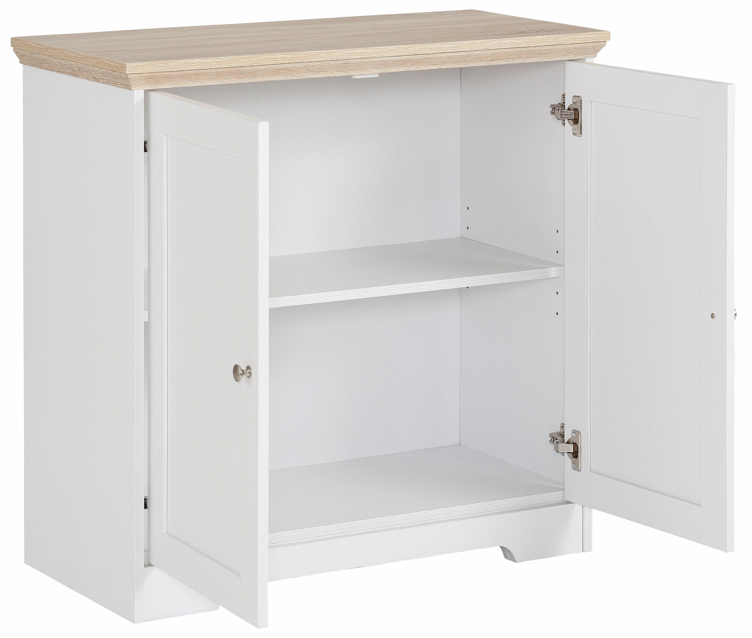 Home affaire Sideboard »Nanna«, Kommode mit einer Folien Oberfläche in Eiche-Optik, Breite 80 cm