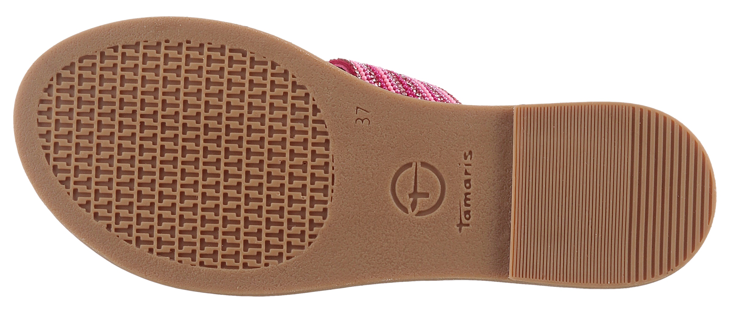 Tamaris Pantolette, Blockabsatz, Festtagsschuh, Sommerschuh in funkelnder Optik