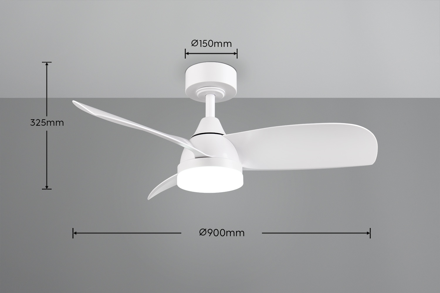 REALITY Leuchten LED Deckenleuchte »HELSINKI mit Ventilator, Deckenventilator mit Licht inkl Fernbedienung«, 1 flammig, Leuchtmittel LED-Board | LED fest integriert, 6 Geschwindigkeiten höhenverstellbar Vor-& Rücklauf dimmbar Nachtlicht