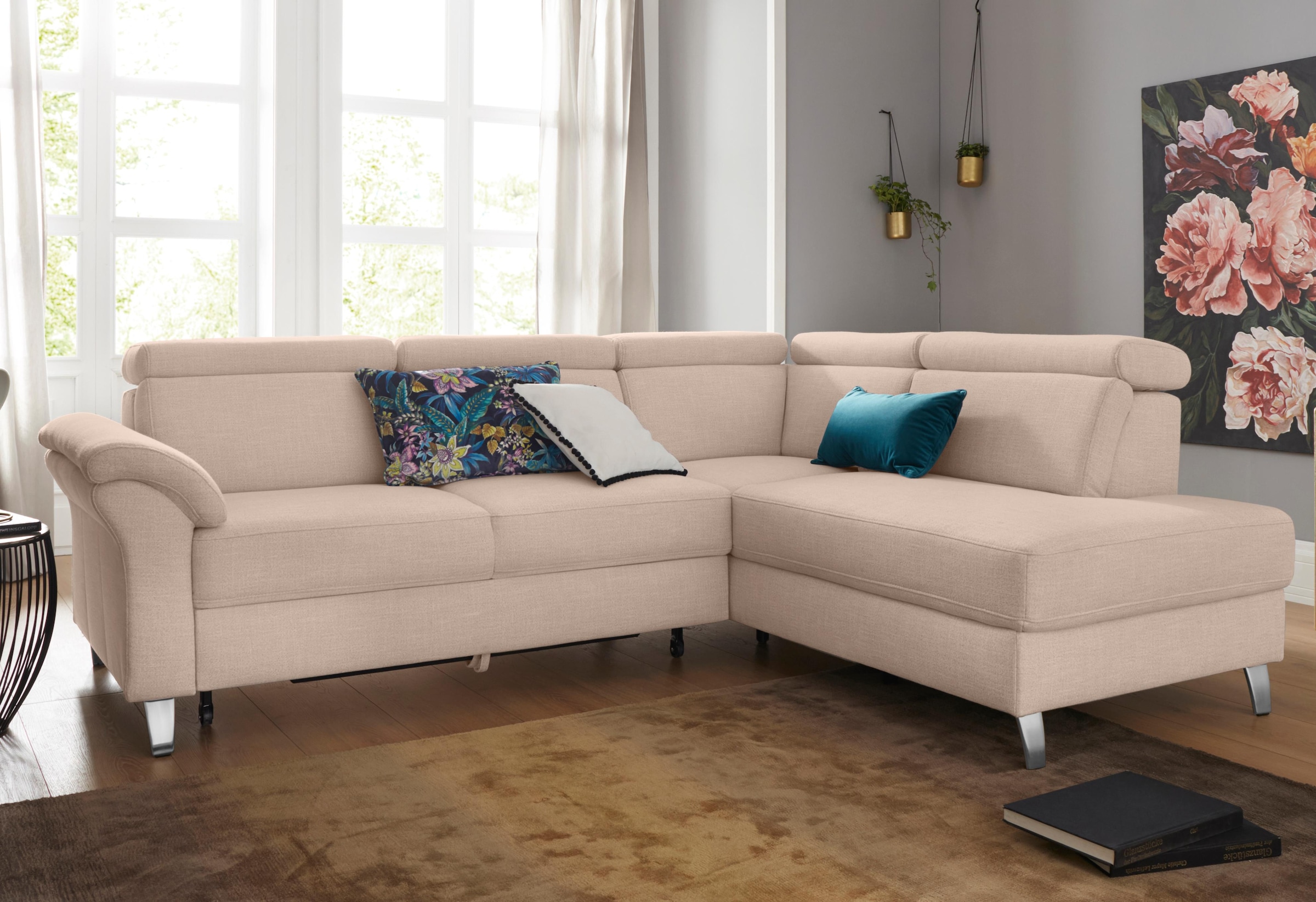 sit&more Ecksofa, inklusive Kopfteilverstellung, wahlweise mit Bettfunktion und Bettkasten