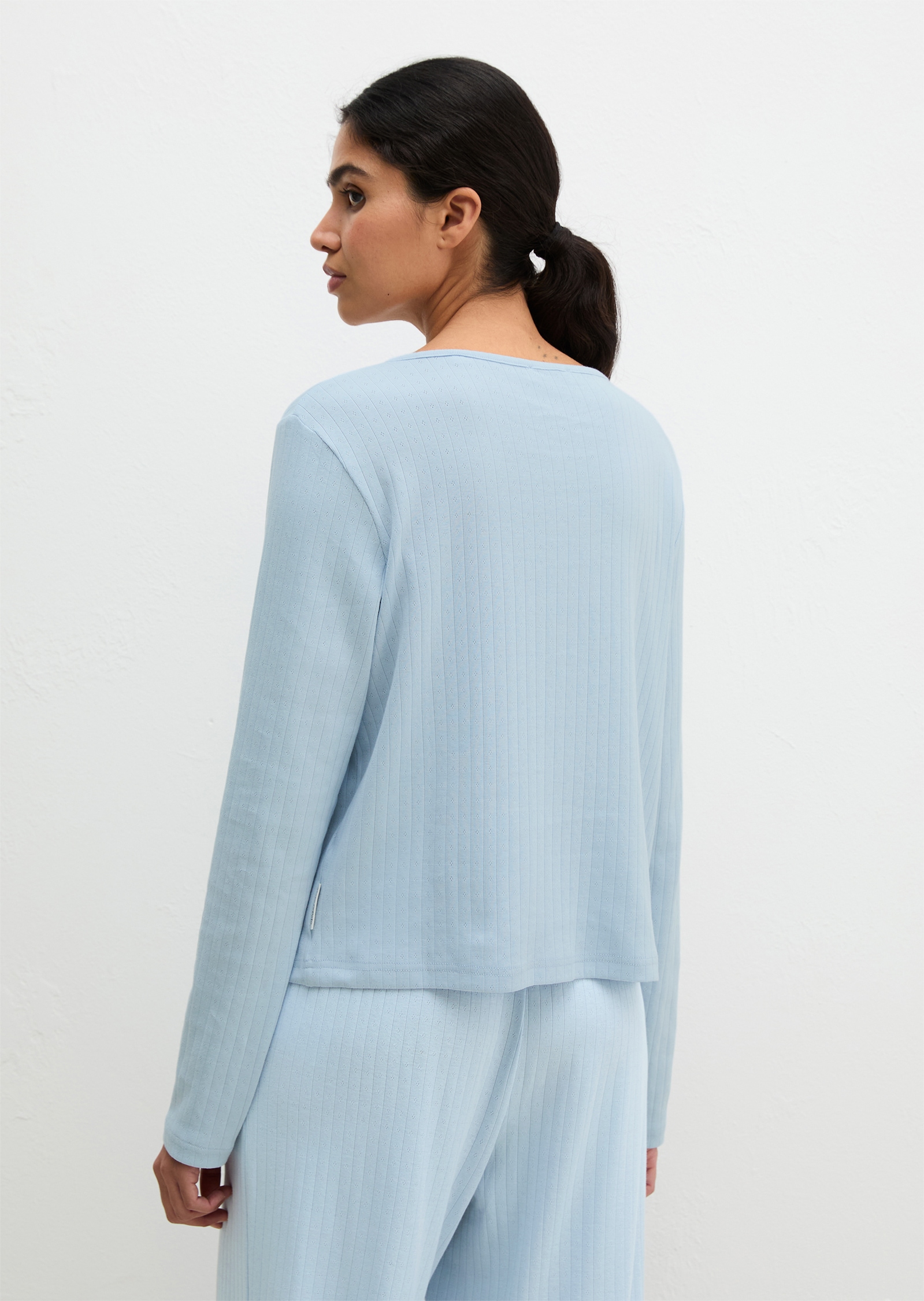 Marc O'Polo Cardigan »Mix N Match Airy Cotton Rib« mit langen Ärmeln und Knöpfen, Baumwollmix