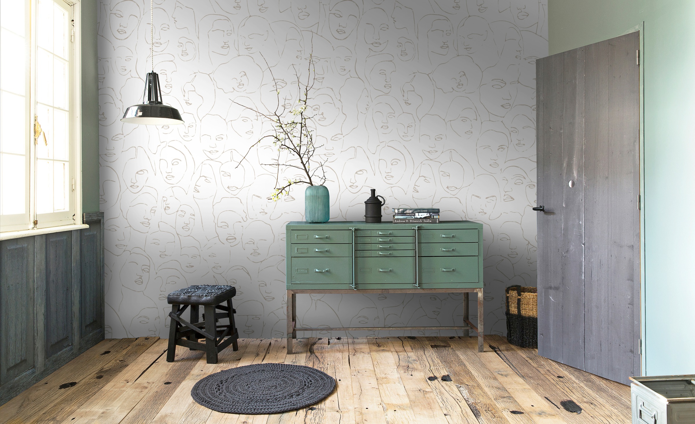 vtwonen Fototapete »Faces« 3D-Optik glatt 150x280 cm günstig online kaufen