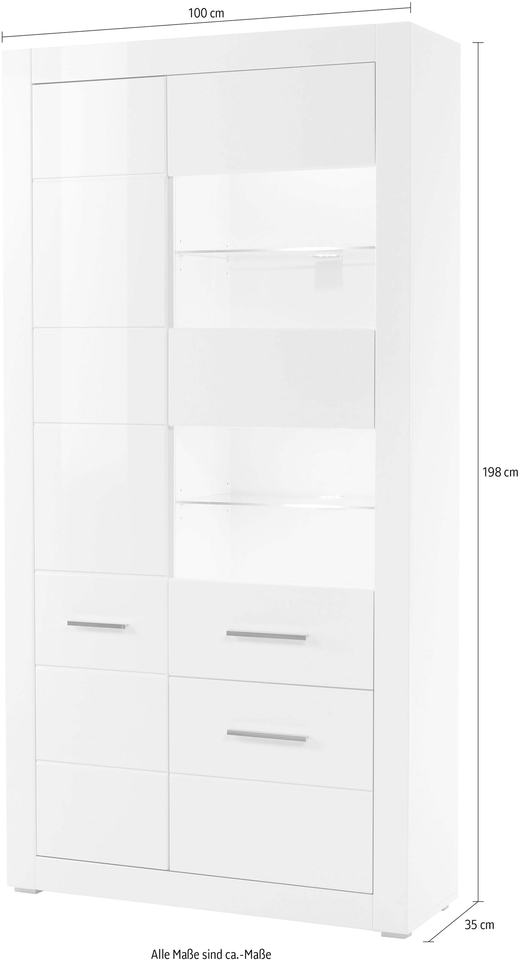 INOSIGN Vitrine »BIANCO«, Höhe 198 cm auf Raten bestellen