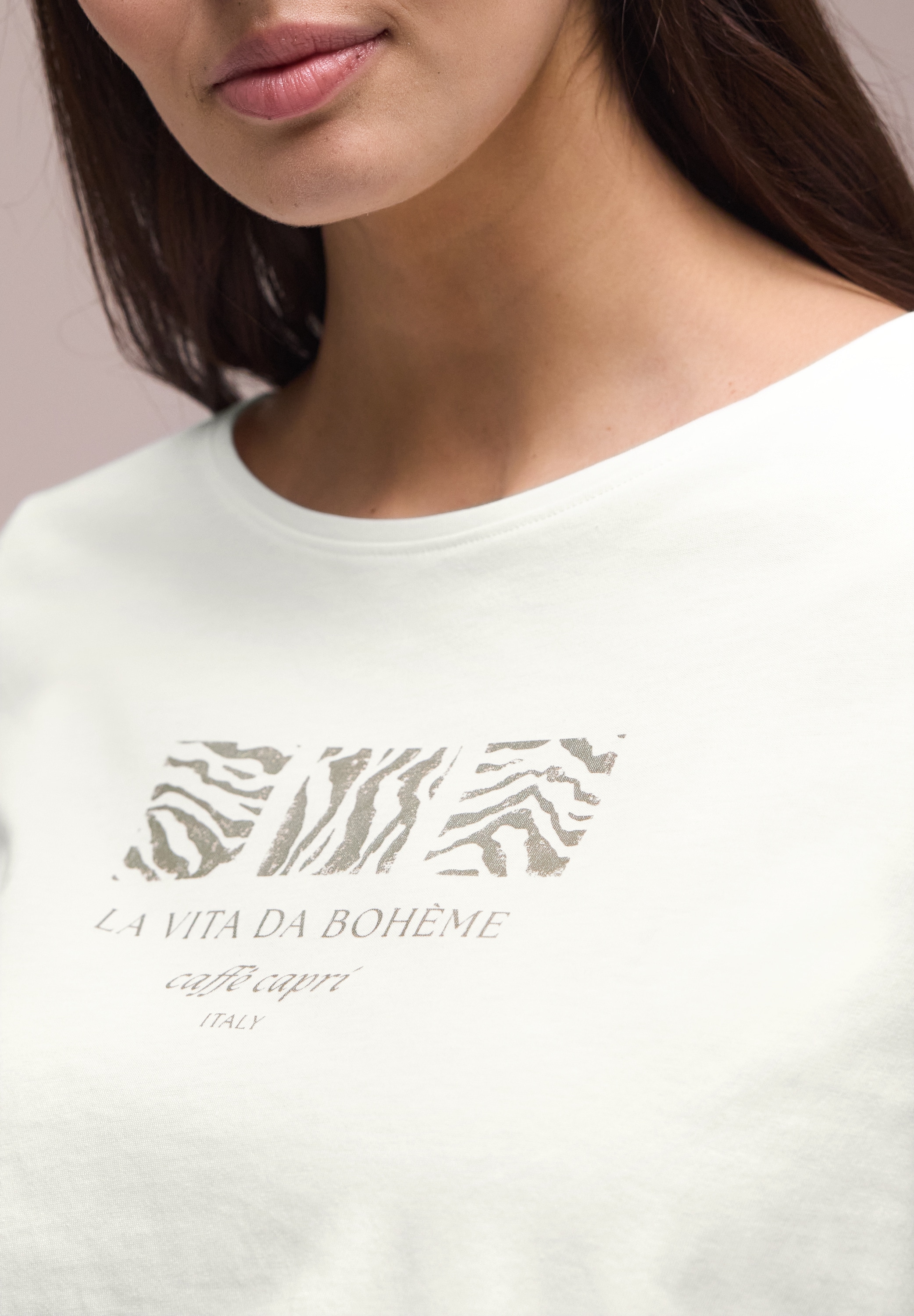 STREET ONE Kurzarmshirt Sommershirt mit Print