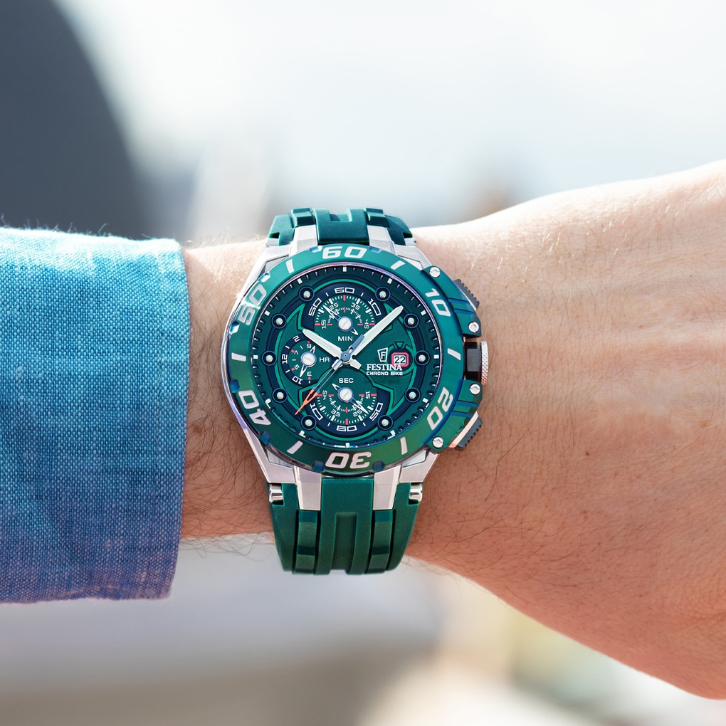 Festina Chronograph »Chrono Bike« Quarzuhr, Armbanduhr, Herrenuhr, analog, Tag, Stoppfunktion