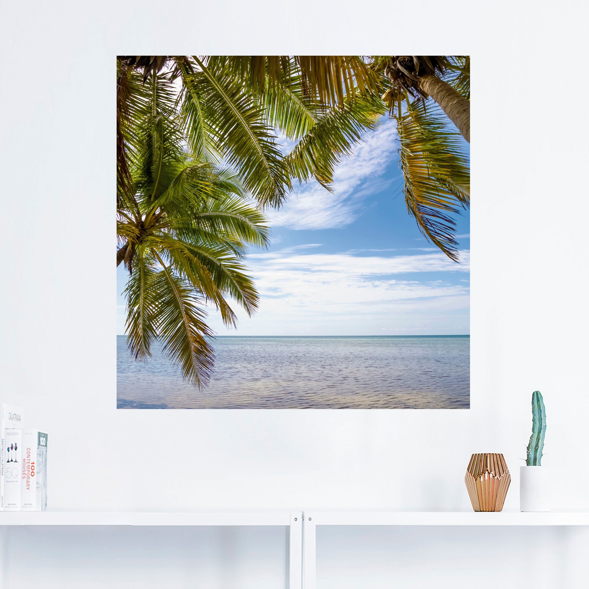 Artland Wandfolie »Florida Keys Das Meer«, Bäume, (1 St.), selbstklebend günstig online kaufen