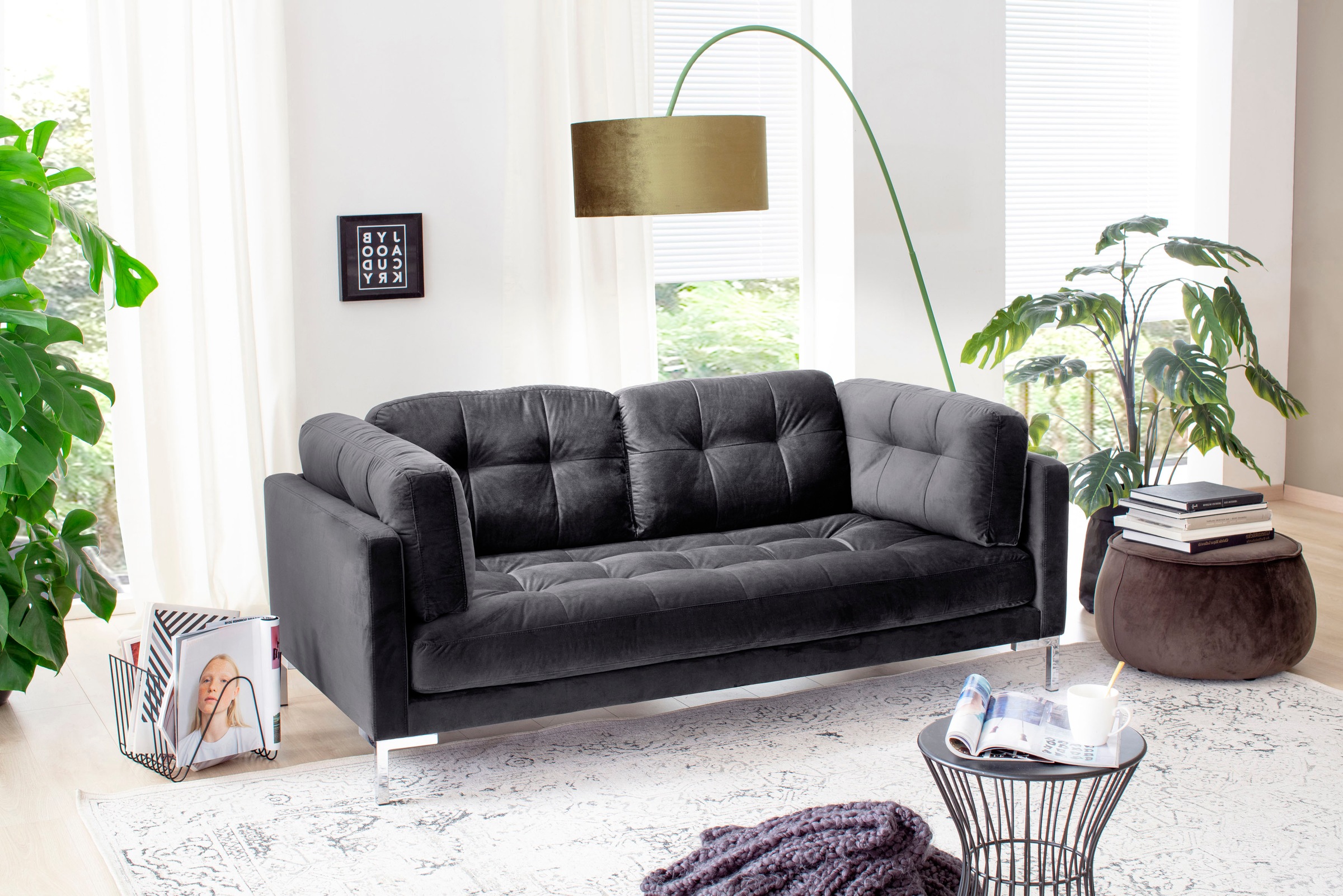 Trends by HG 2-Sitzer »Landau«, in Cord-Stoff mit Metallfuß