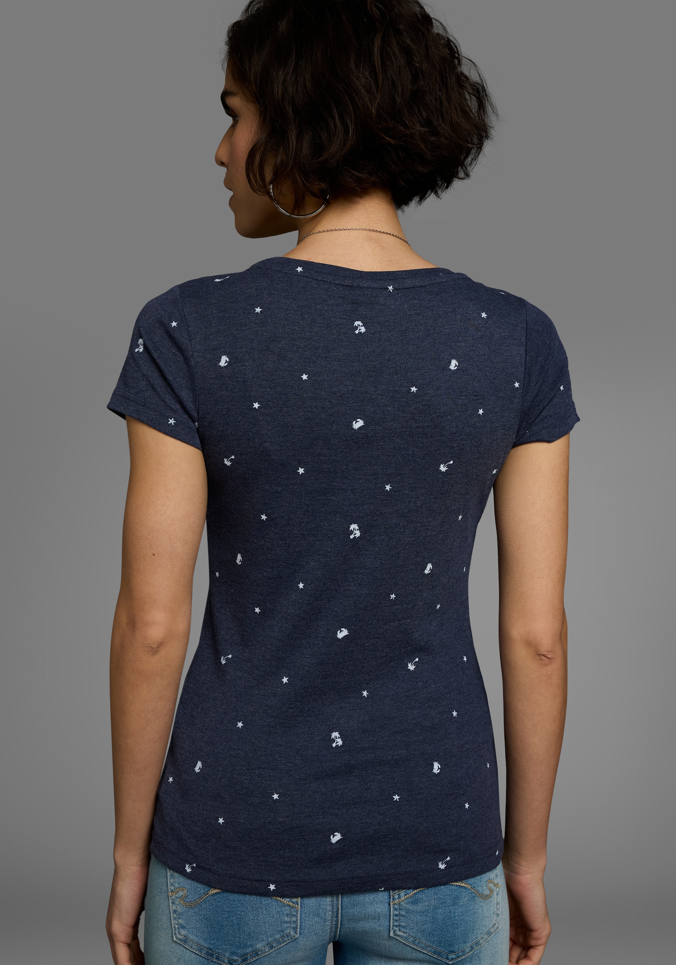 KangaROOS T-Shirt Kurzarm,  figurbetonte Passform,  aus 100% Baumwolle