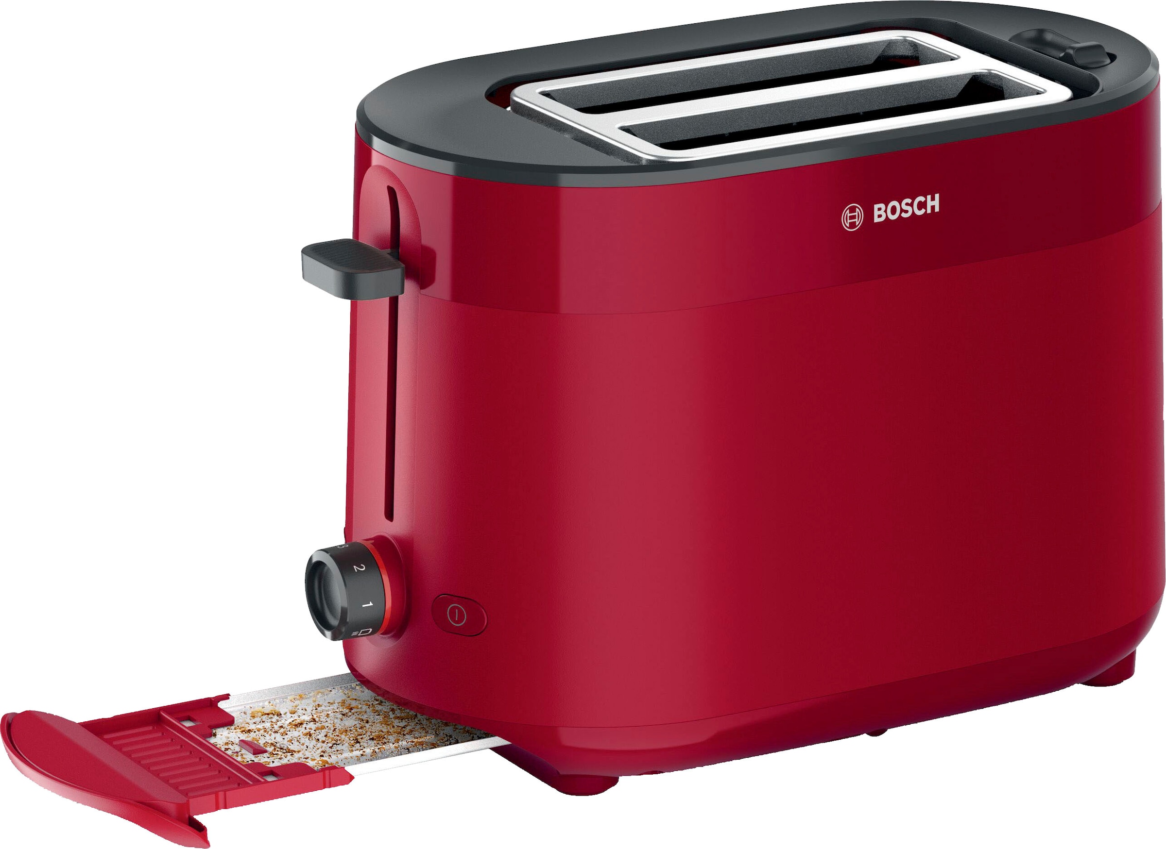 BOSCH Toaster »MyMoment TAT2M124«, 2 Schlitze, für 2 Scheiben, 950 W, integrierter Brötchenaufsatz, Auftaufunktion, Brotzentrierung, AutoOff