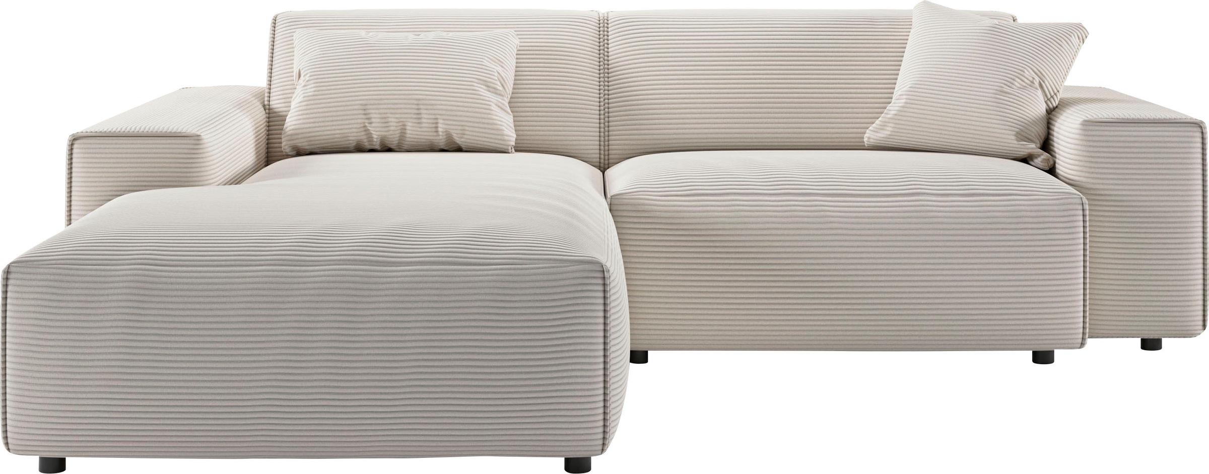 andas Ecksofa »Glimminge L-Form auch in Breitcord, Feincord + Easy care-Bezug,«, Breite 234, Zierkissen