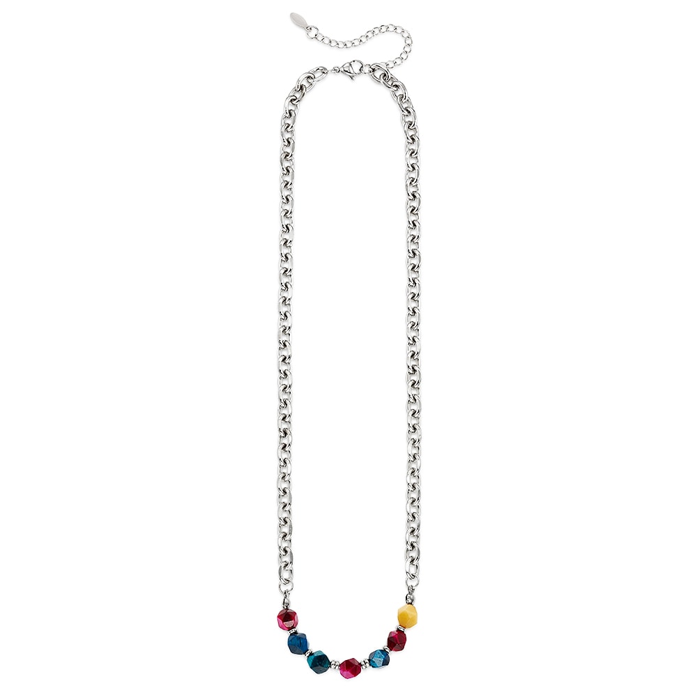 Aniston JEWELRY & WATCHES Edelstahlkette »mit bunten Steinen« mit Naturstein