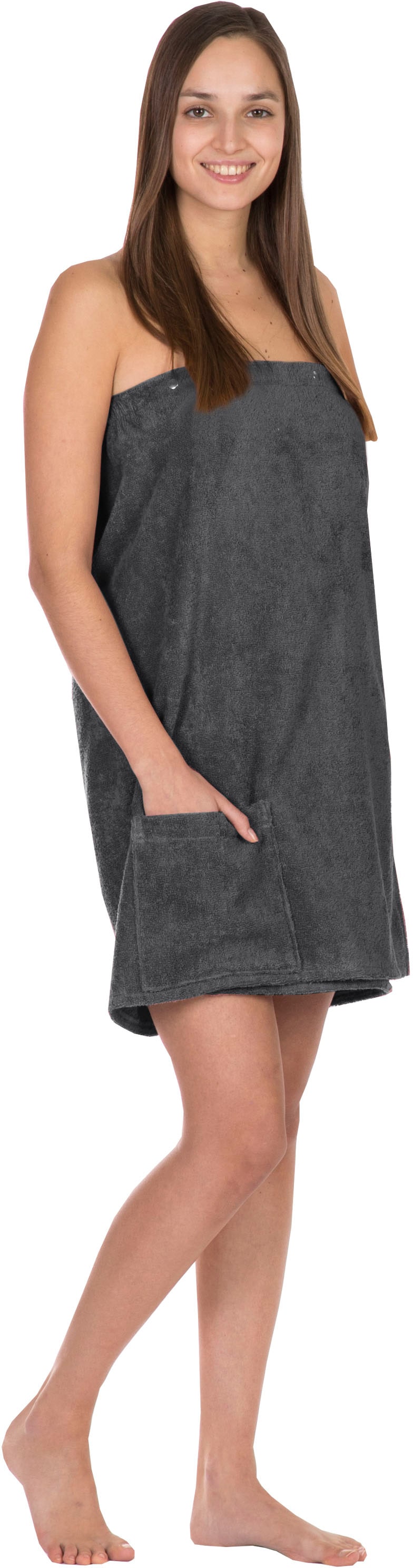 framsohn frottier Sarong »Saunakilt Damen«, hergestellt in Österreich, Dehnbund & Druckknöpfe variabel verstellbar