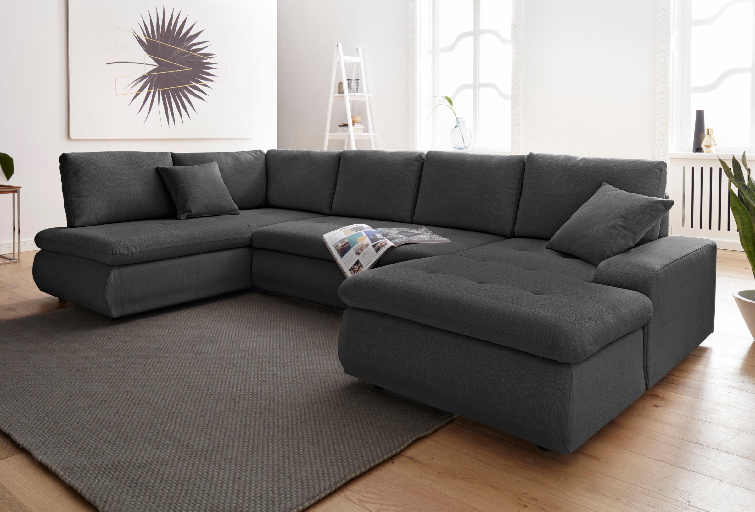 TRENDMANUFAKTUR Wohnlandschaft »Indie II, tolle Detailverarbeitung, bequem und komfortabel im Sitz«, wahlweise mit Bettfunktion, U-Form