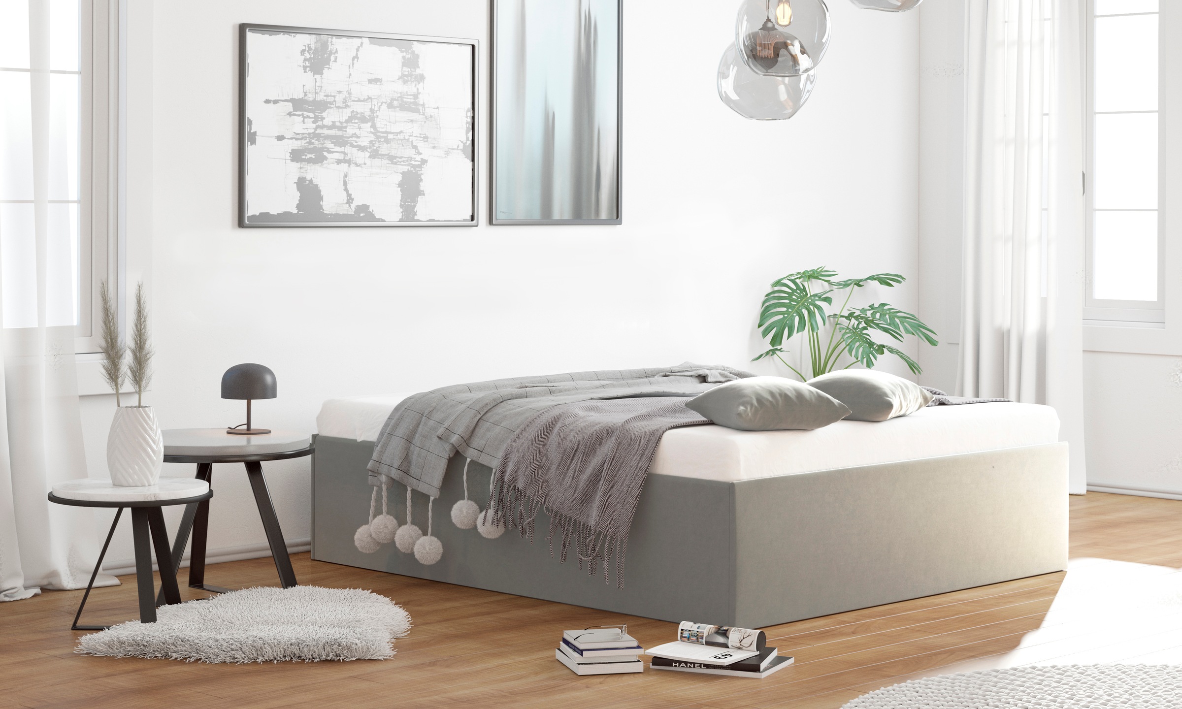 Westfalia Schlafkomfort Polsterbett "Amrum" in Samtvelours ohne Kopfteil, m günstig online kaufen