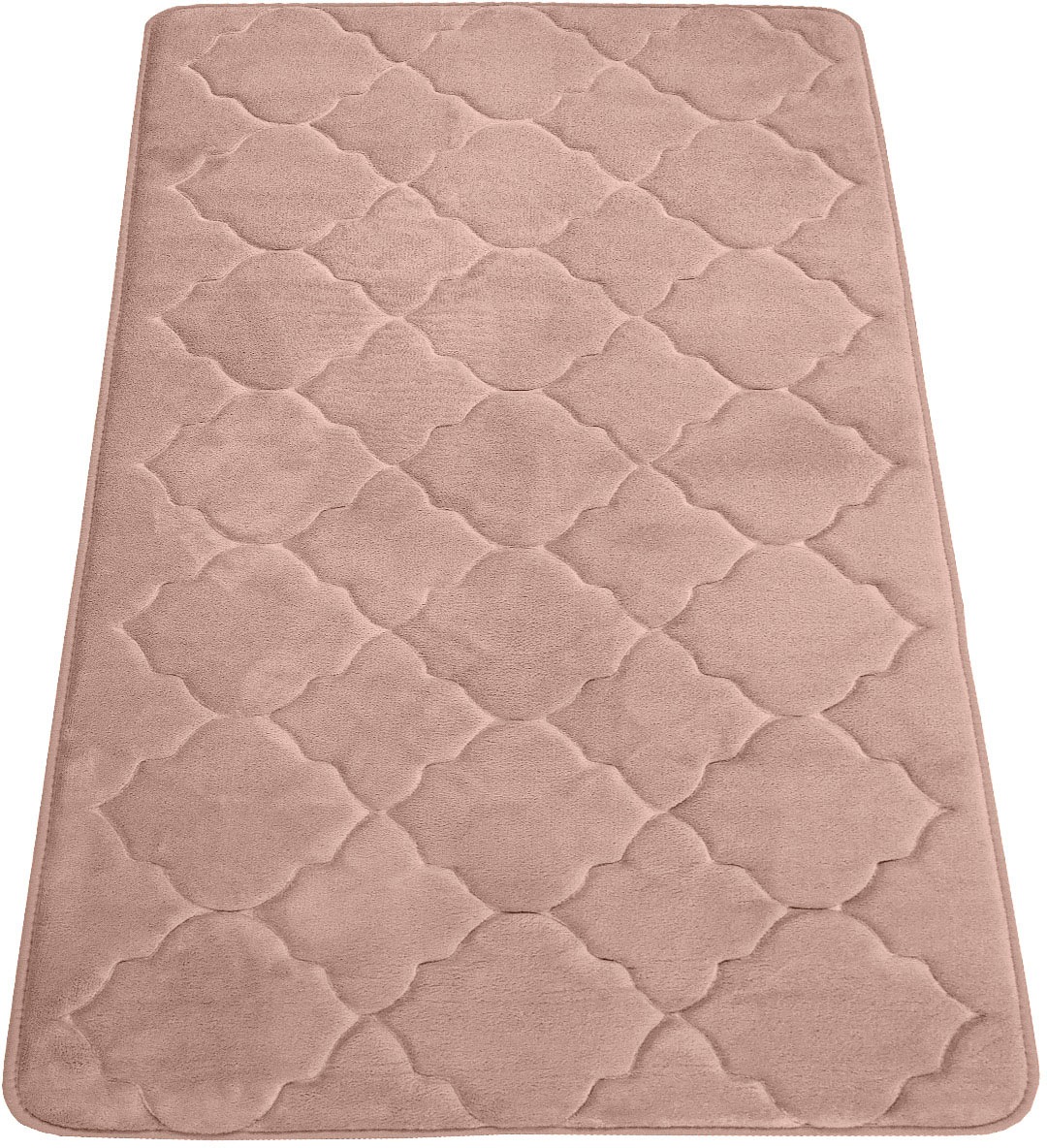Paco Home Badematte »Corby 251, Memory-Schaum Effekt«, rutschhemmend beschichtet, fußbodenheizungsgeeignet, Badteppich, Uni Farben, Ornamente, Hoch-Tief Effekt