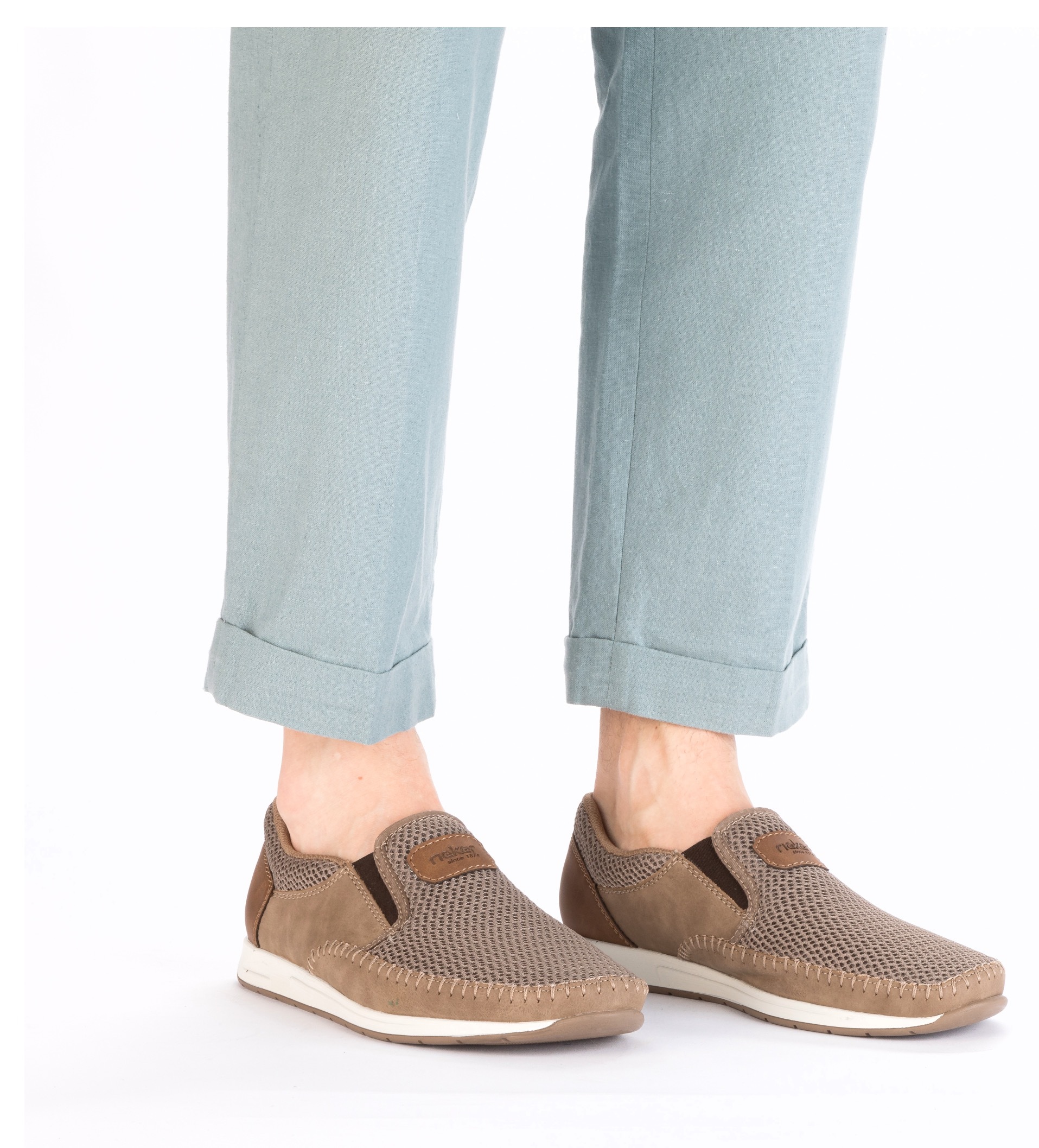 Rieker Slipper  Slip-on Sneaker, Schlupfschuh mit Stretcheinsätze