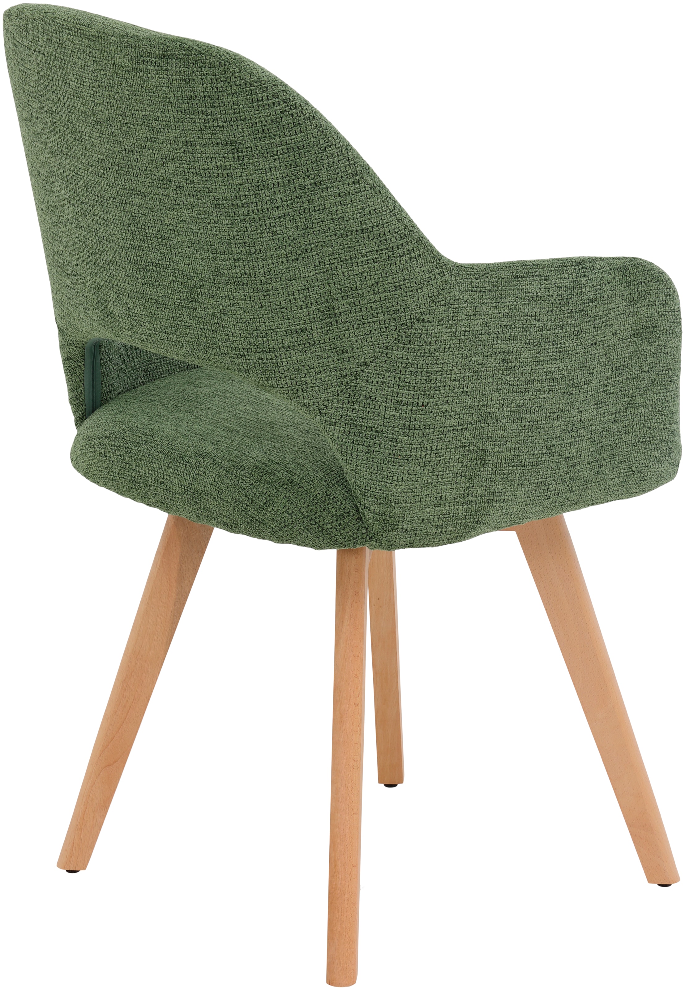 HELA Armlehnstuhl »SOFIA Armlehnenstuhl mit Massivholzgestell, Bezug Webstoff« (Set) 2 Stk.Esszimmerstuhl, Sessel mit Armlehnen, dezenter Rückenausschnitt