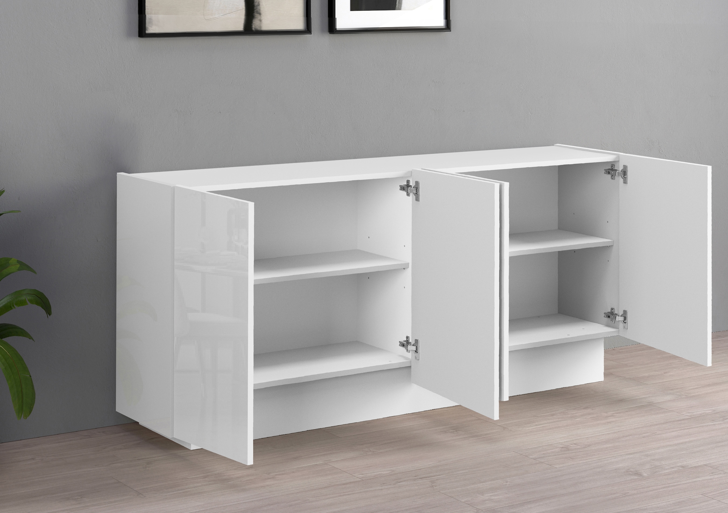 INOSIGN Sideboard »VELA, Sideboard, Breite 160 cm, Design mit schrägen Türen«, (1 St.), Made in Italy, Maße-B/T/H: 160x35x75,Sideboard, Anrichte, Kommode
